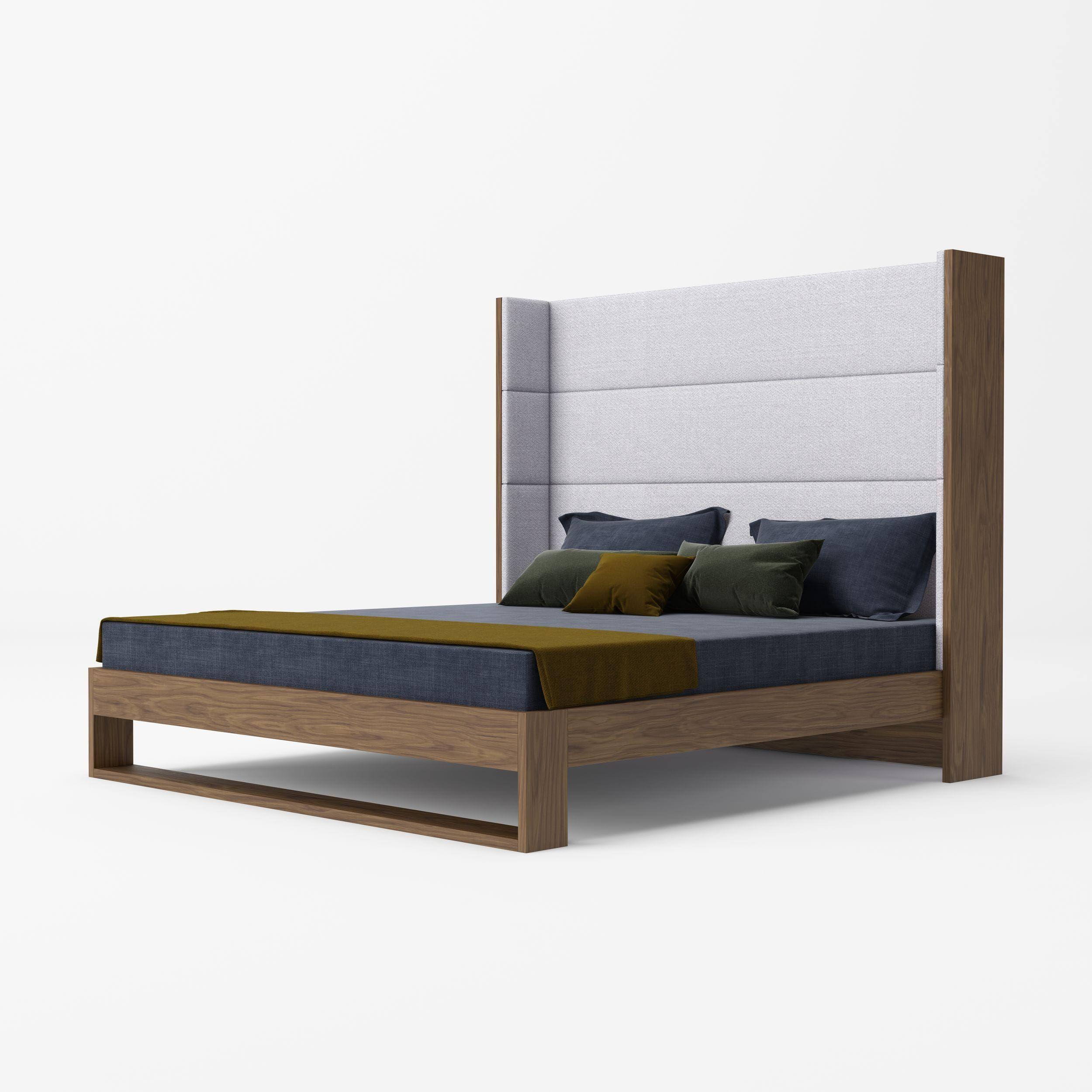 

    
Modern Walnut & Gray Eastern King Bed Heloise VGBBMA1502-BED VIG

