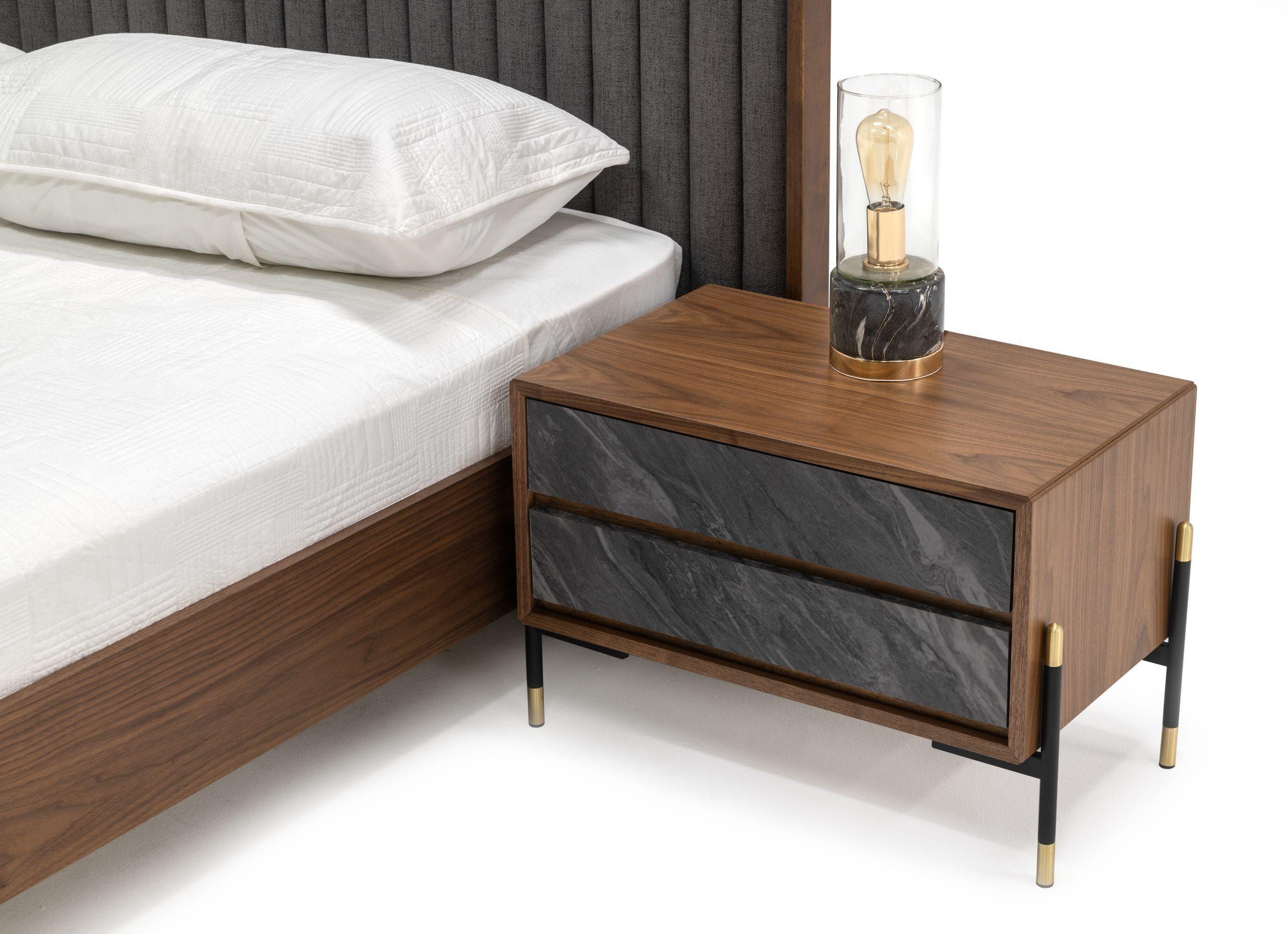 

                    
VIG Furniture Metcalf Panel Bedroom Set Walnut/Gray Fabric Purchase 
