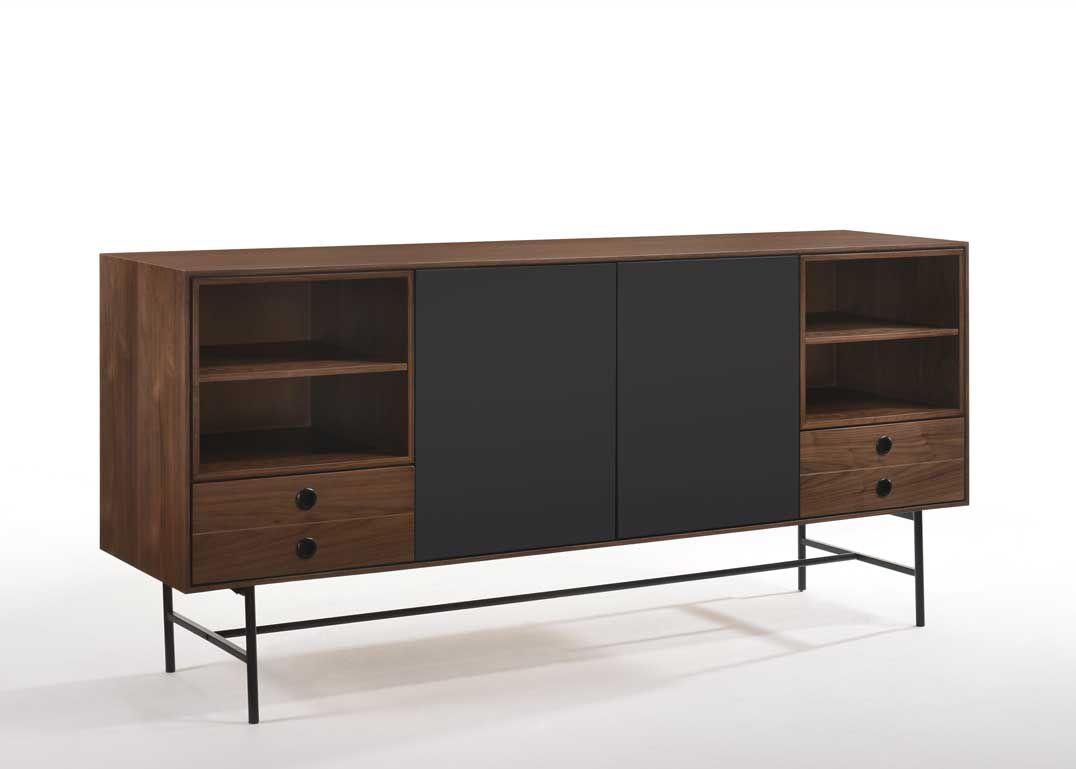 Contemporary, Modern Buffet VGMABH-583 VGMABH-583 in Walnut, Gray 