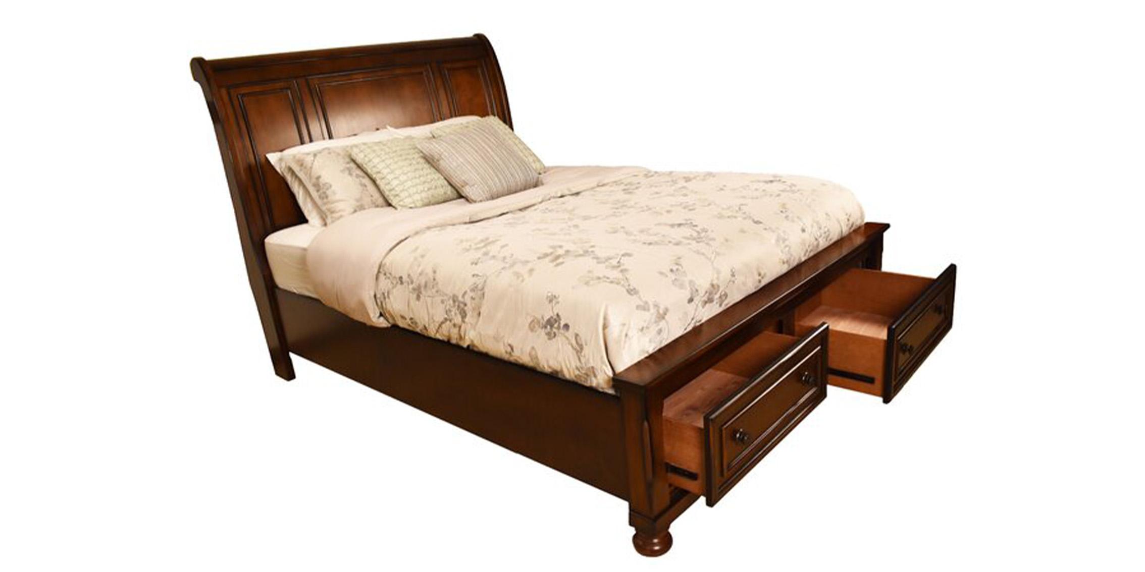 Classic, Traditional, Transitional Storage Bed BALTIMORE 808857551764 in Walnut 