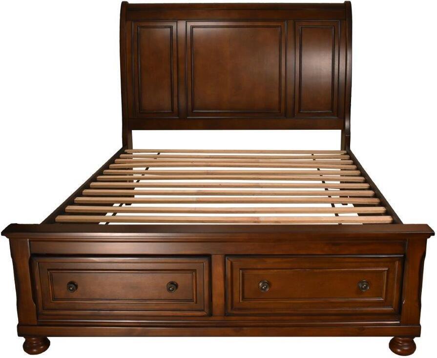 

    
 Order  Walnut Storage King Bedroom Set 4Pcs BALTIMORE Galaxy Home Traditional Classic
