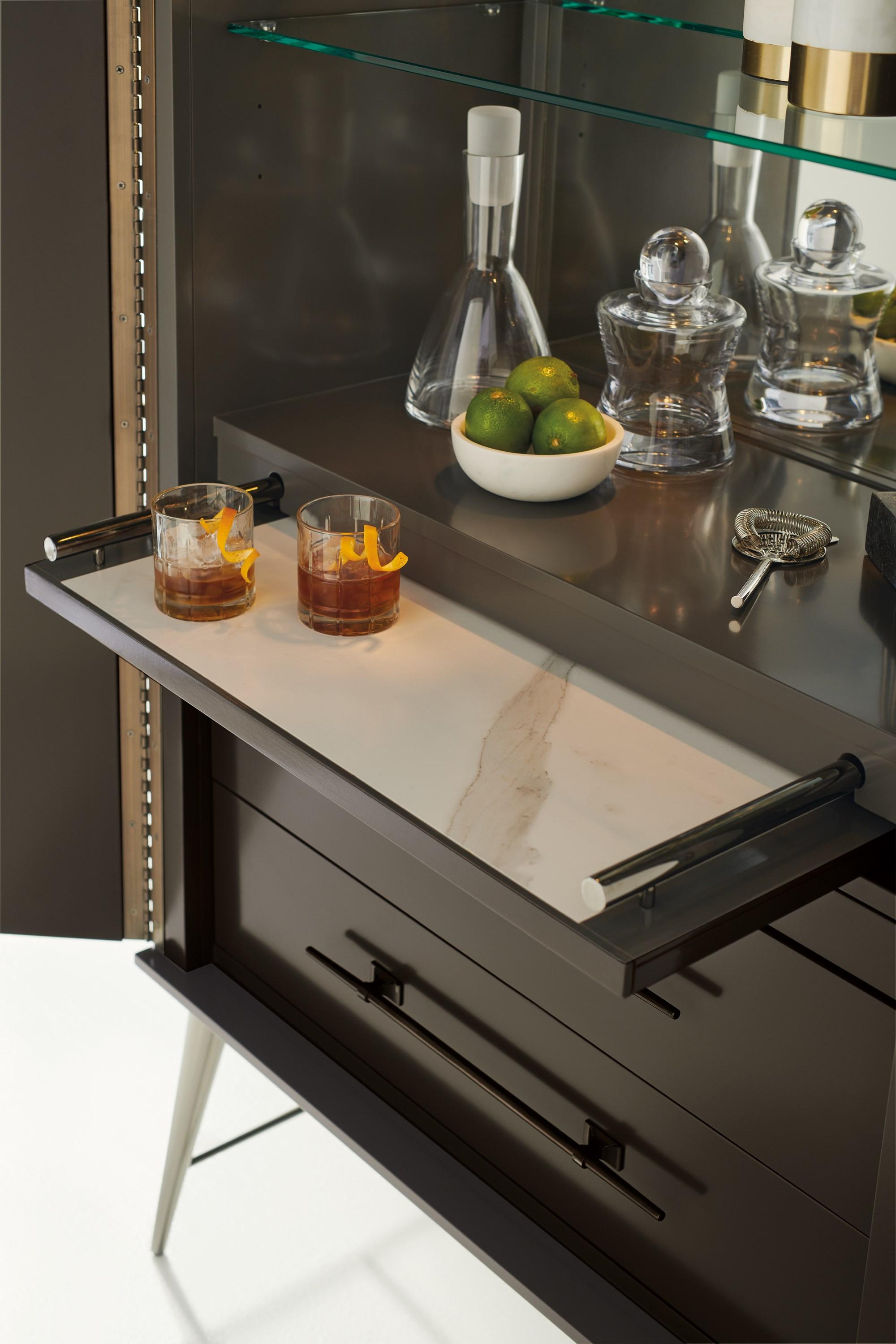 

        
662896036282Warm Slate Finish Tall Tapered Shape Bar Cabinet SERVED WITH A TWIST by Caracole
