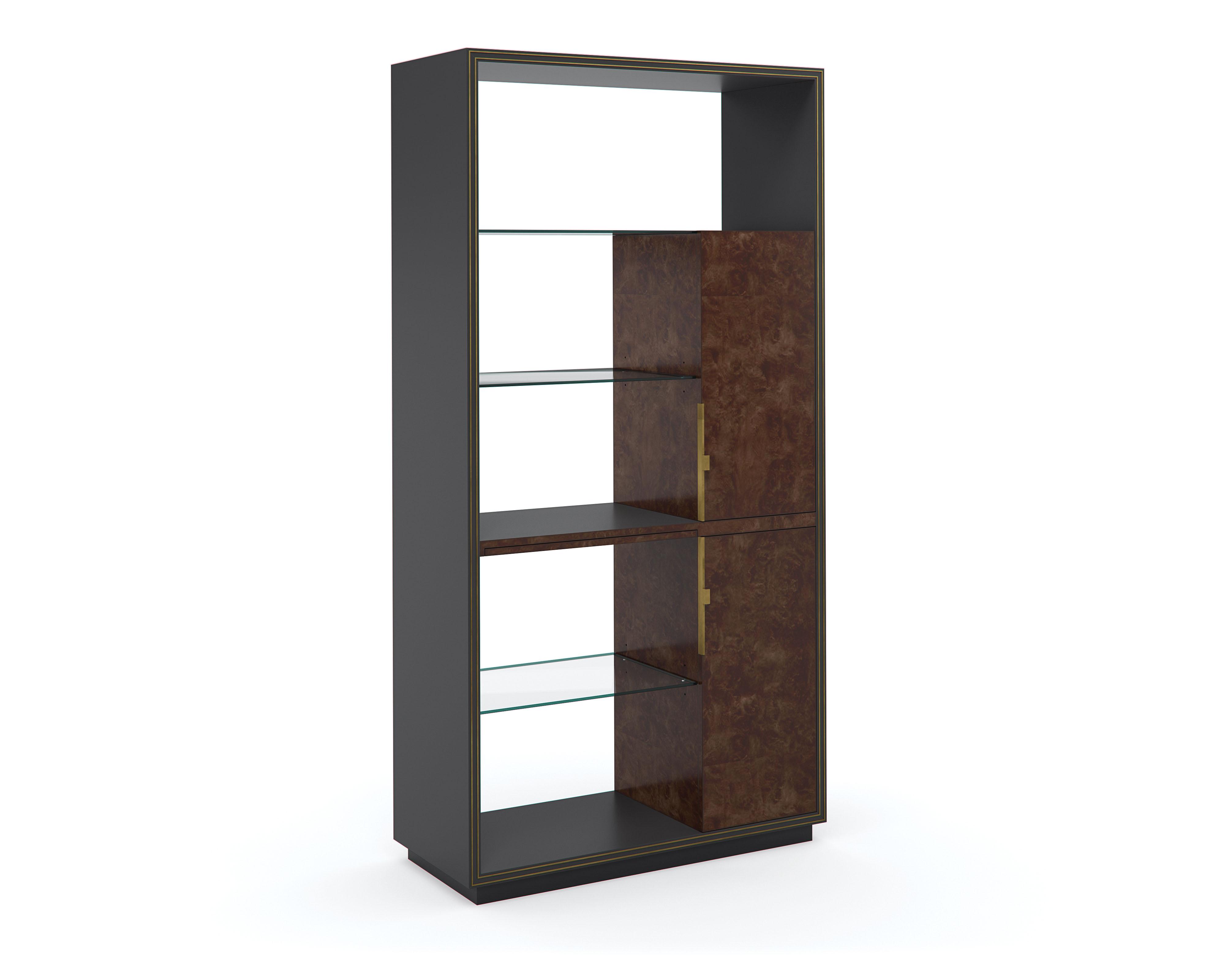 

    
Caracole Double Booked Display Cabinet Gold/Brown CLA-020-811
