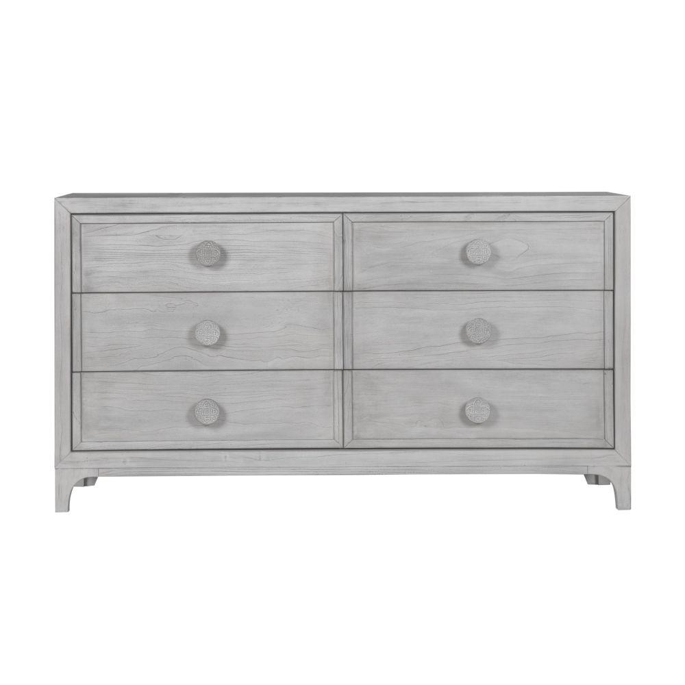 

    
Modus Furniture BOHO CHIC Dresser With Mirror whitewash 1JQ982-Set-2
