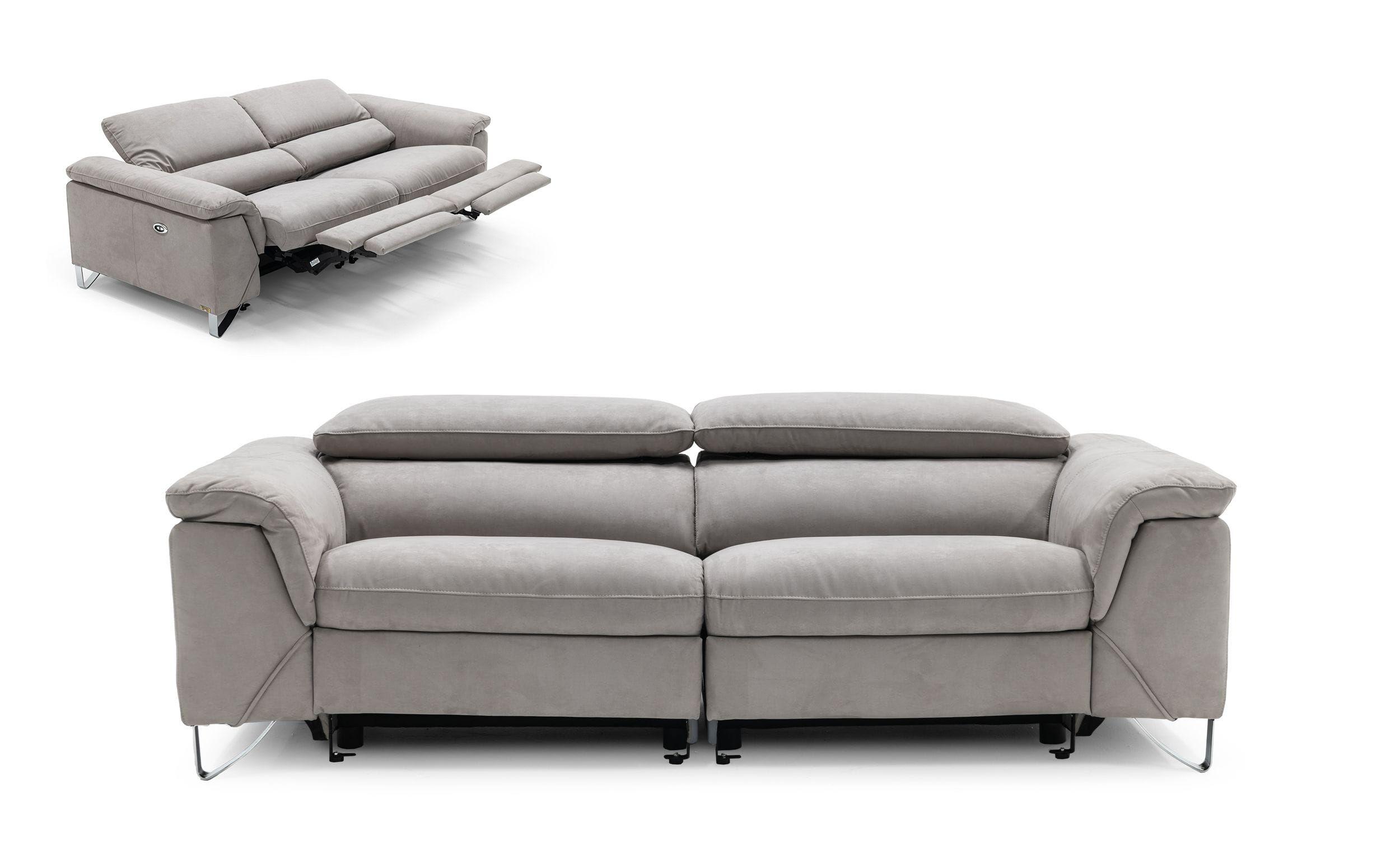 

    
Water Resistant Grey Fabric Sofa Electric Recliner Divani Casa Maine Modern
