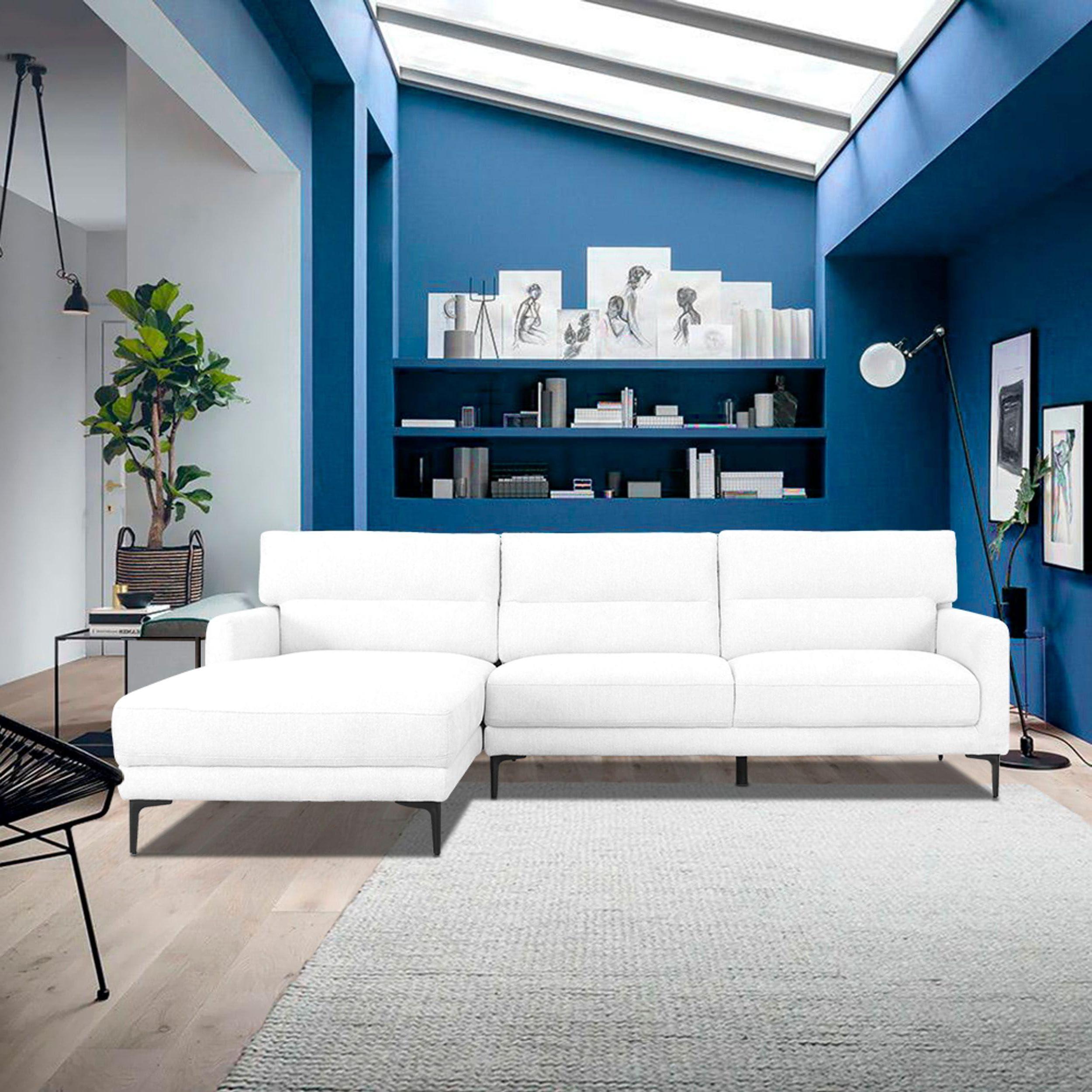 

    
Waterproof White Fabric Sectional Sofa Left VIG Divani Casa Paraiso Modern
