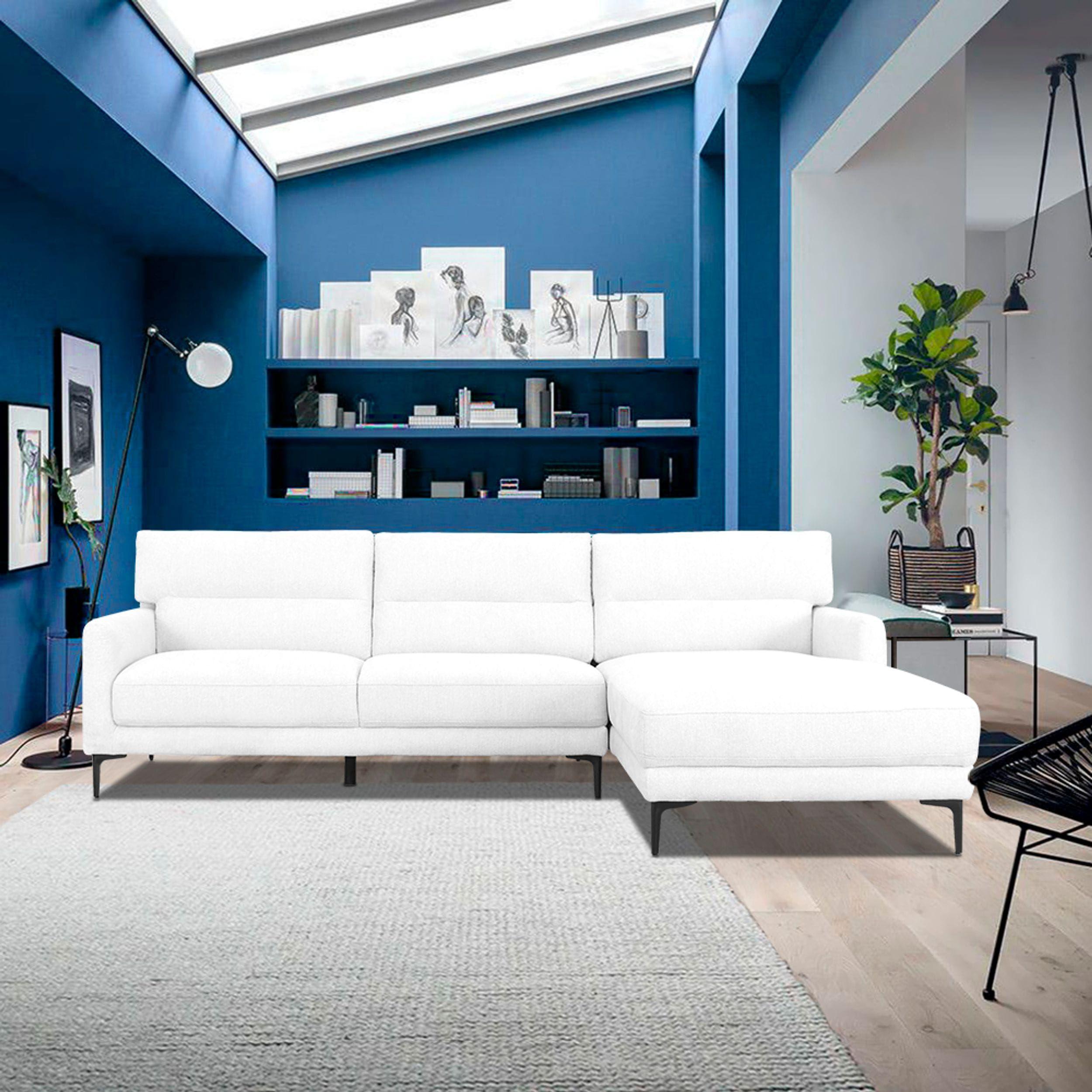 

    
Waterproof White Fabric Sectional Sofa Right VIG Divani Casa Paraiso Modern
