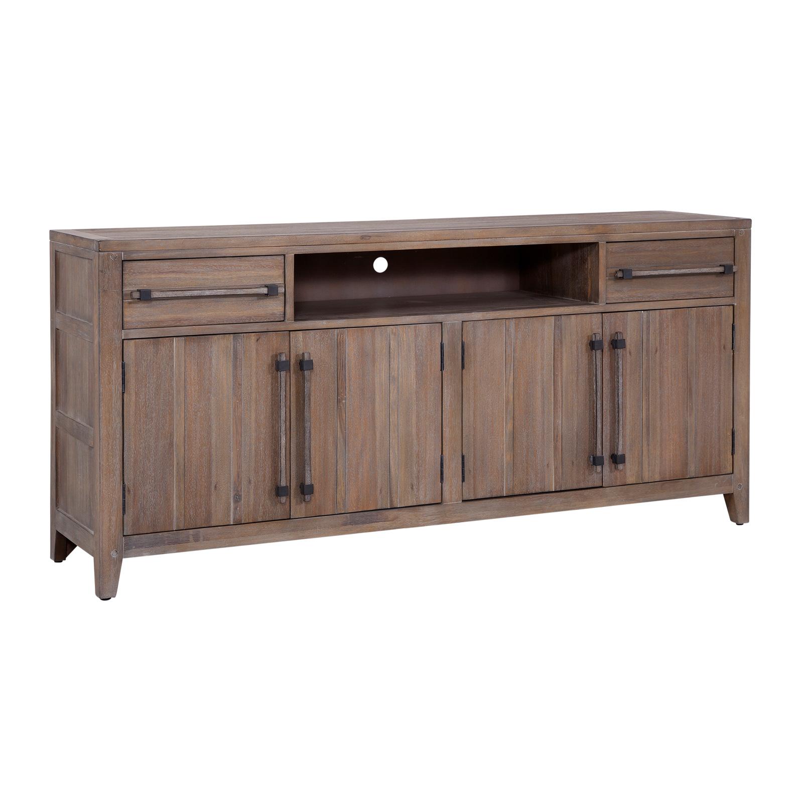 Cottage Tv Console AURORA 2800-224 2800-224 in Driftwood, Gray 