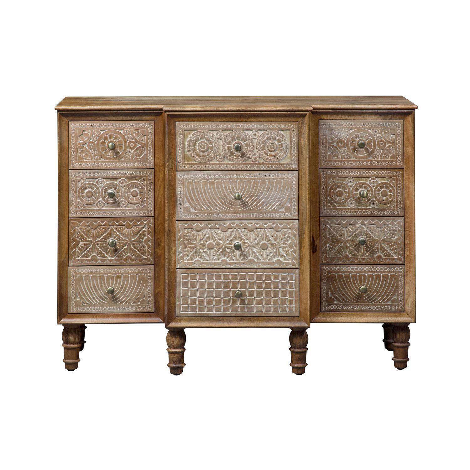 

    
Weathered Honey Finish 12 Drawer Accent Cabinet Montrose Liberty Furniture
