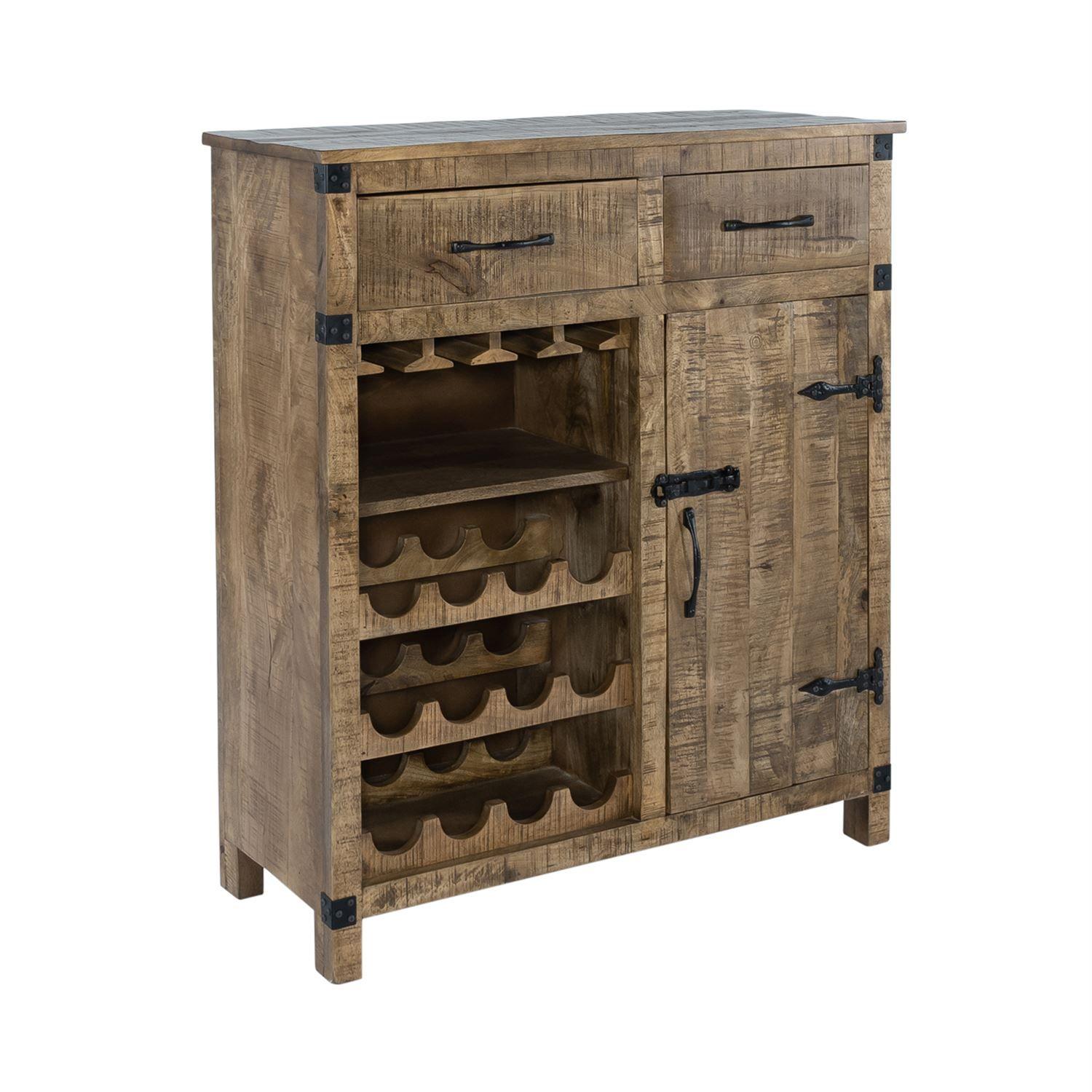 

    
Weathered Honey Finish Wine Accent Cabinet  Emerson Liberty Furniture
