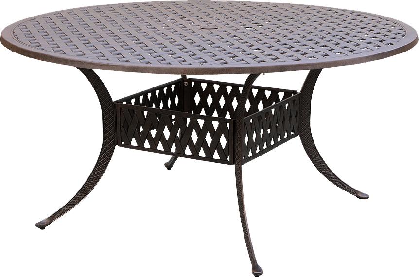 Contemporary Outdoor Dining Table Weave RDTWV48 in Bronze Aluminium