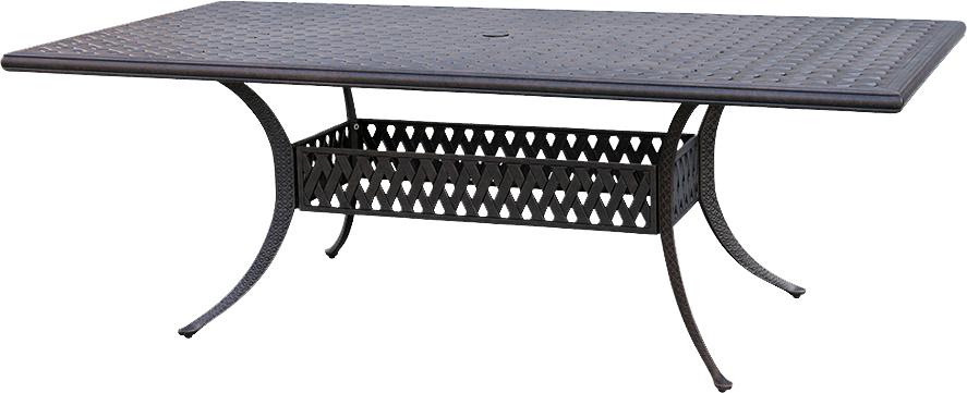 

    
Weave Cast Aluminum 86" x 46" Rectangle Dining Table by CaliPatio
