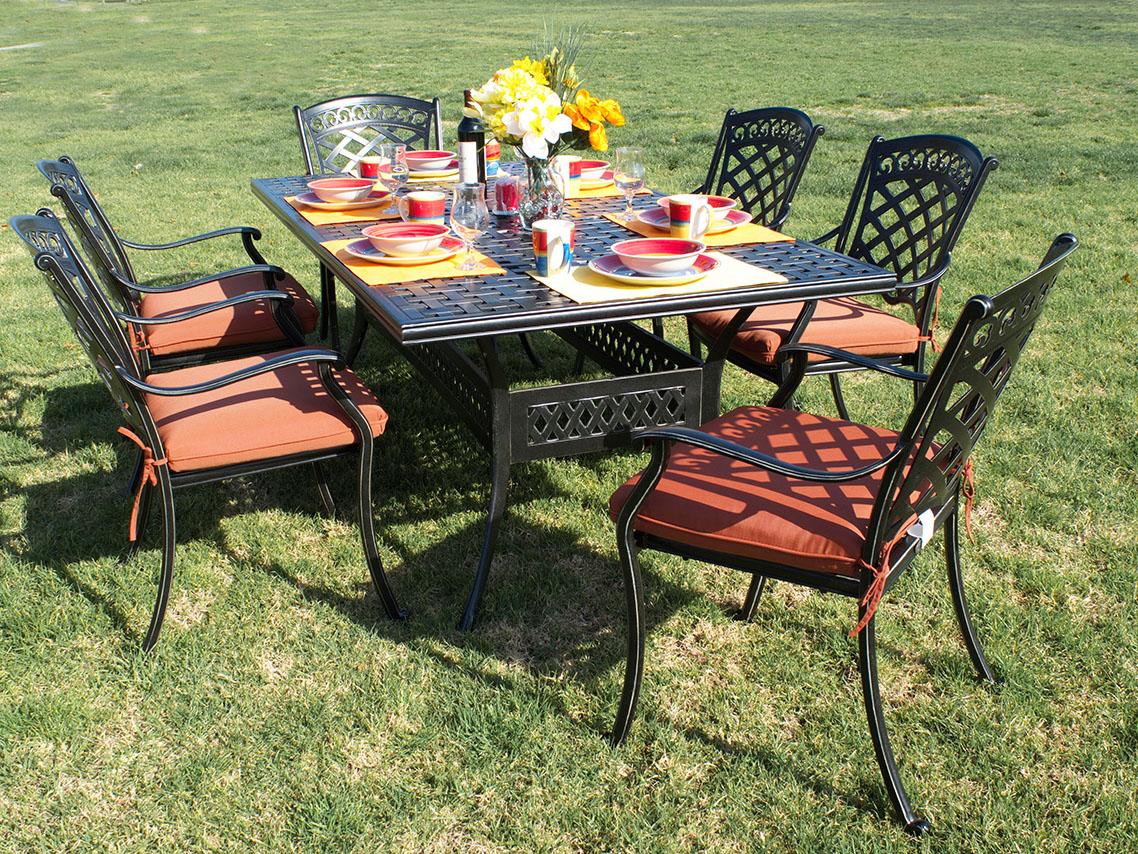 

                    
CaliPatio Weave Outdoor Dining Table Bronze Aluminium Purchase 
