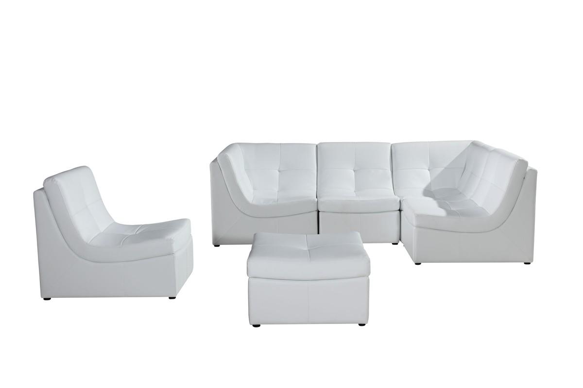 

                    
Brayden Studio Weisman WHITE Sectional Sofa White Bonded Leather Purchase 
