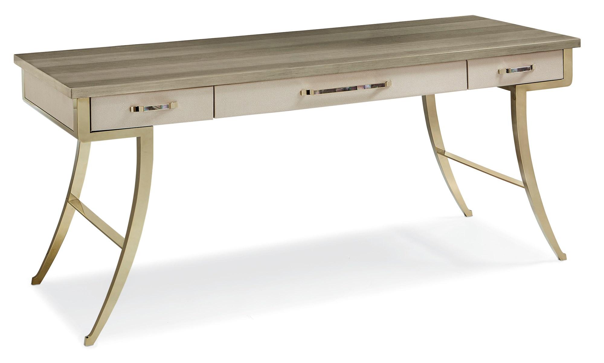 Contemporary Console Table WORK FORCE CLA-016-451 in Taupe, Champagne 