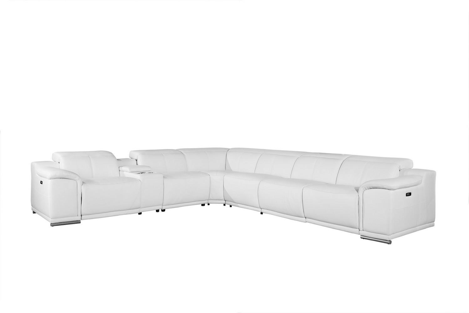 

    
Global United 9762 Reclining Sectional White 9762-WHITE-4PWR-7PC

