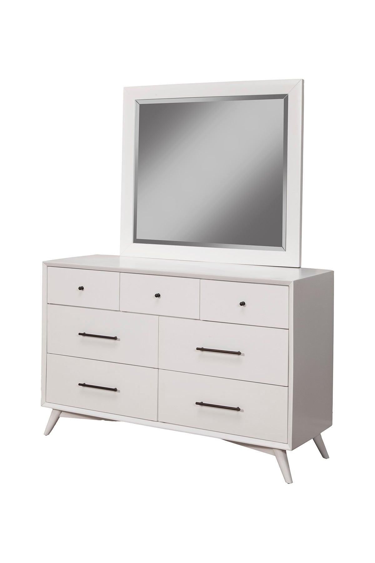 

    
Alpine Furniture Flynn Retro Dresser White 966-W-03
