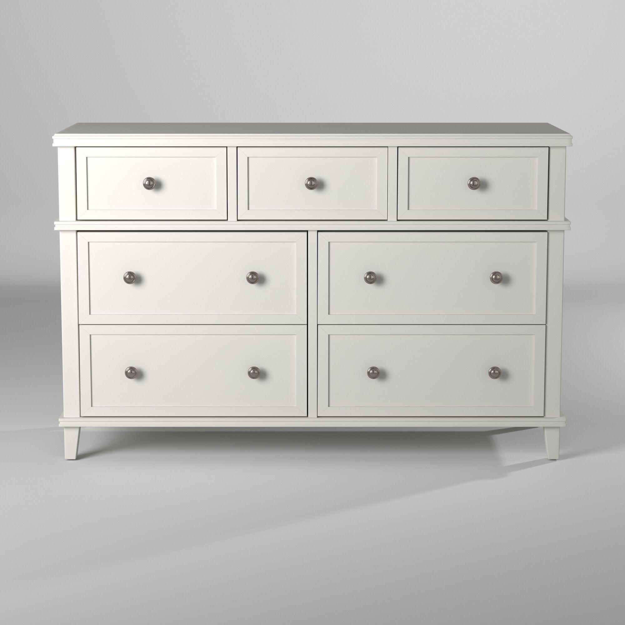 

    
White 7 Drawer Dresser POTTER ALPINE Modern Contemporary
