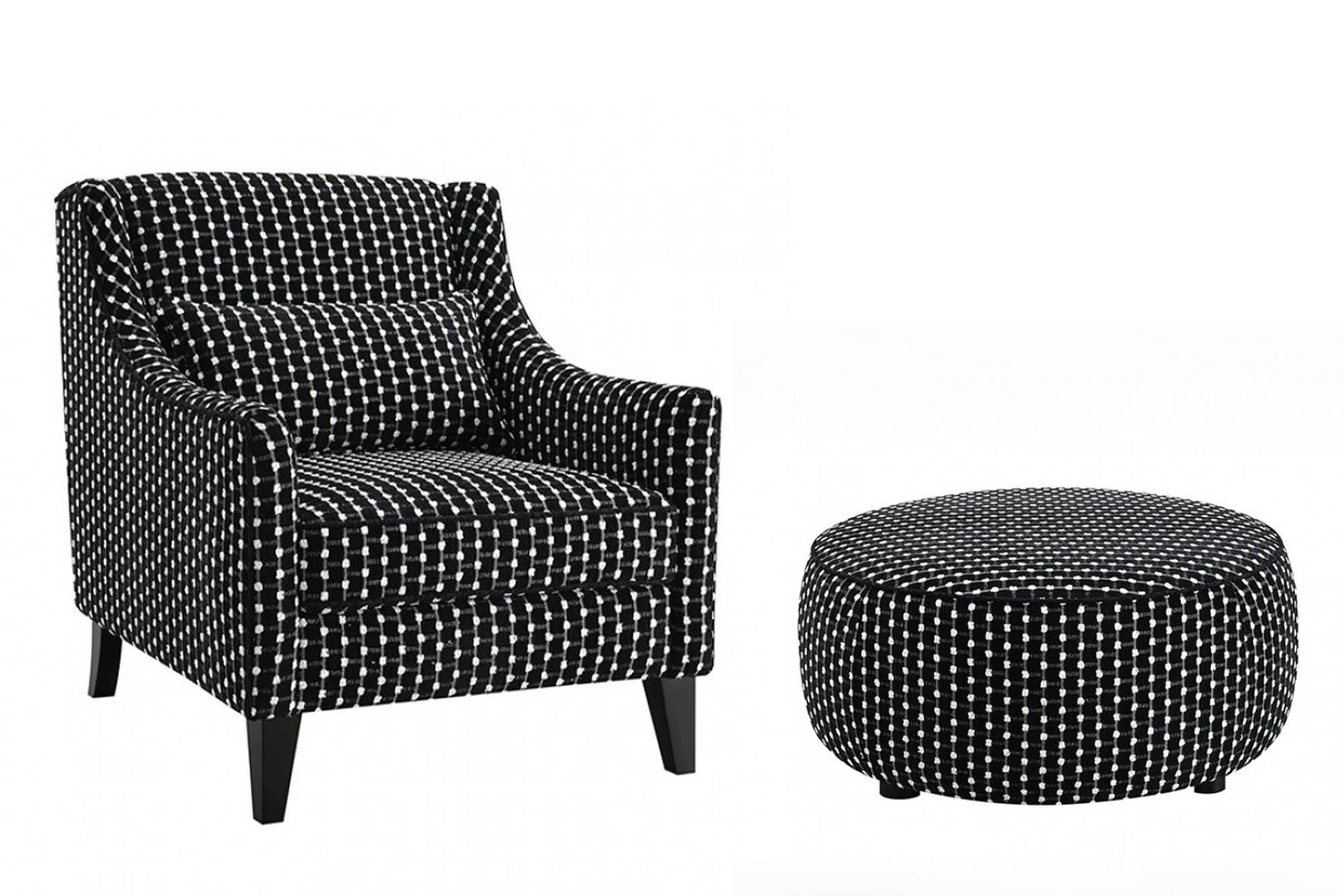 

    
White /Black Chenille Chair Set 2Pcs VIVIANI FM61007BK-CH-SQ FoA Transitional
