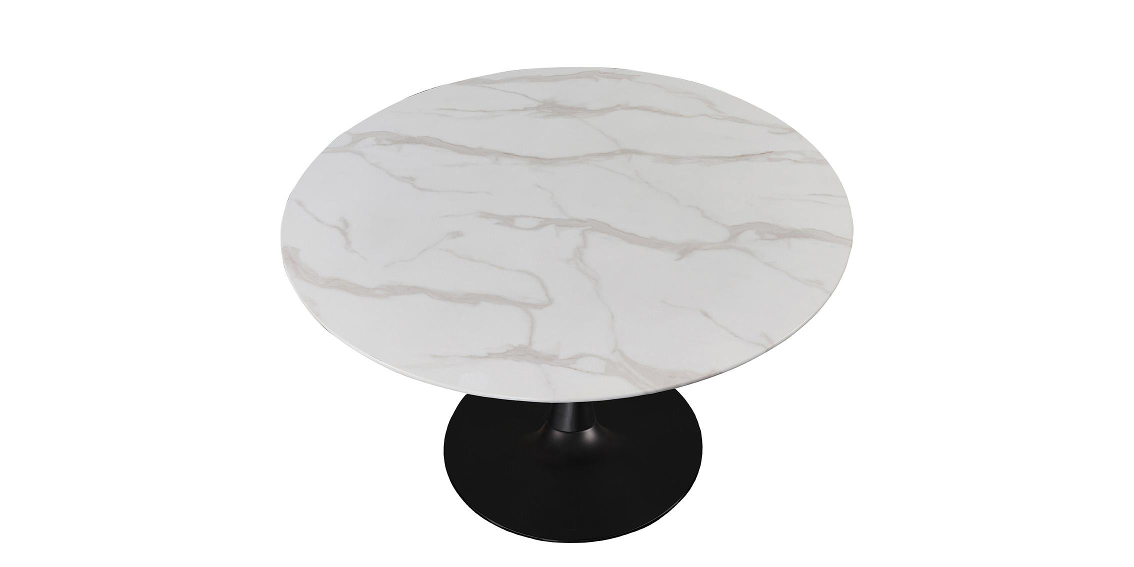 

        
Meridian Furniture TULIP &amp; ANNIE 977-T Dining Table Set White/Black Fabric 753359800585
