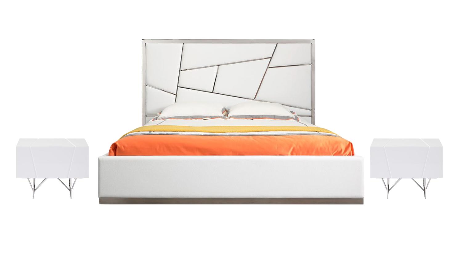 

    
White Bonded Leather King Size Panel Bedroom Set 3Pcs by VIG Modrest Chrysler
