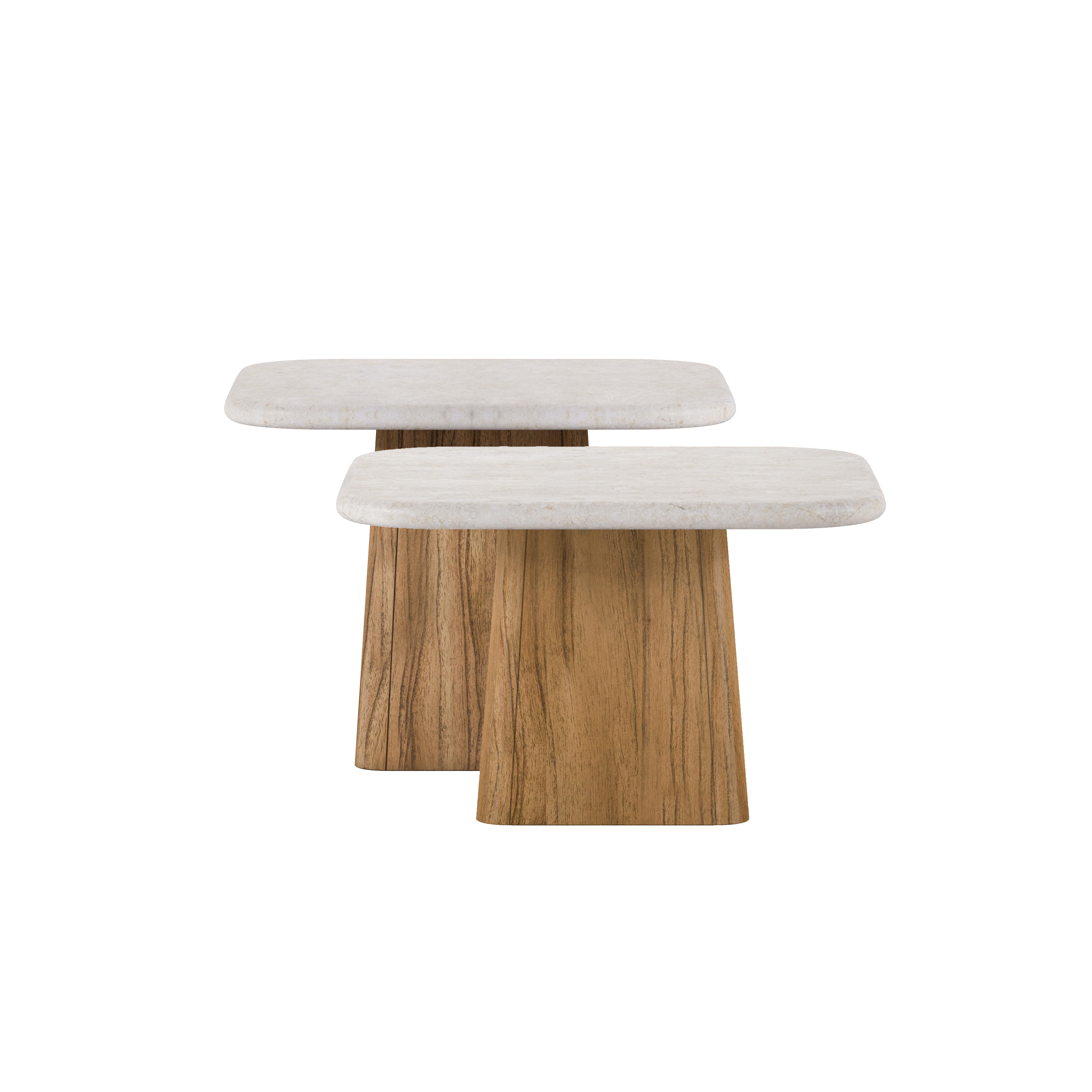 

    
White & Brown Nesting Tables by A.R.T. Furniture Portico
