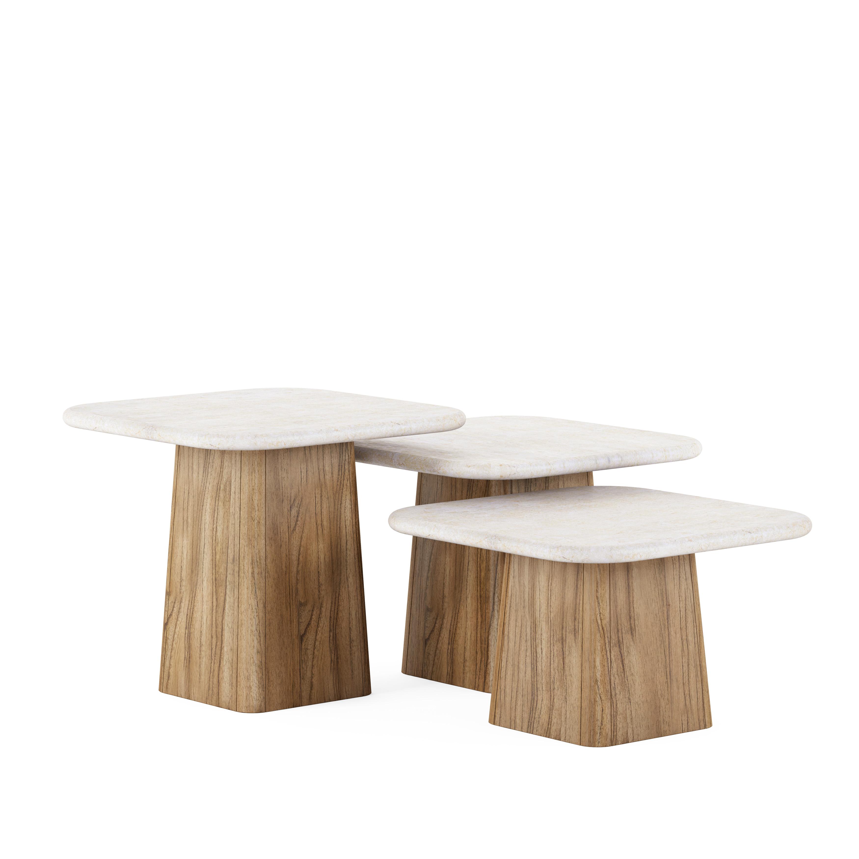 

    
White & Brown Nesting Tables Set by A.R.T. Furniture Portico
