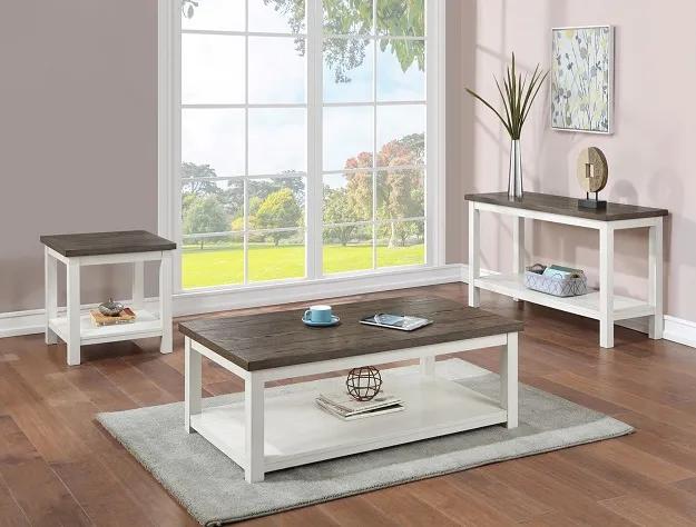 

                    
Crown Mark Dakota Coffee Table and 2 End Tables Brown Oak/White  Purchase 
