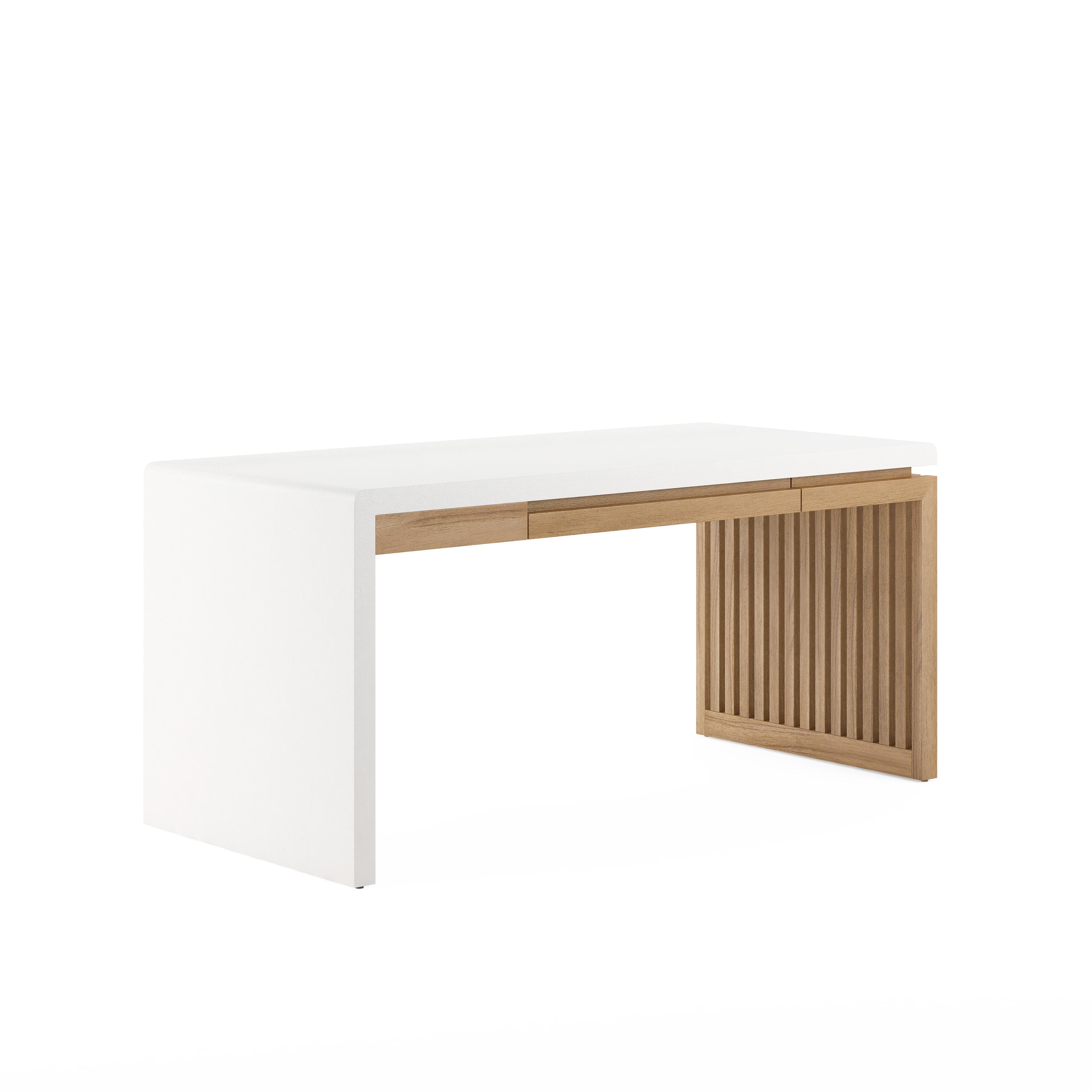 

    
White & Brown Writing Desk by A.R.T. Furniture Portico

