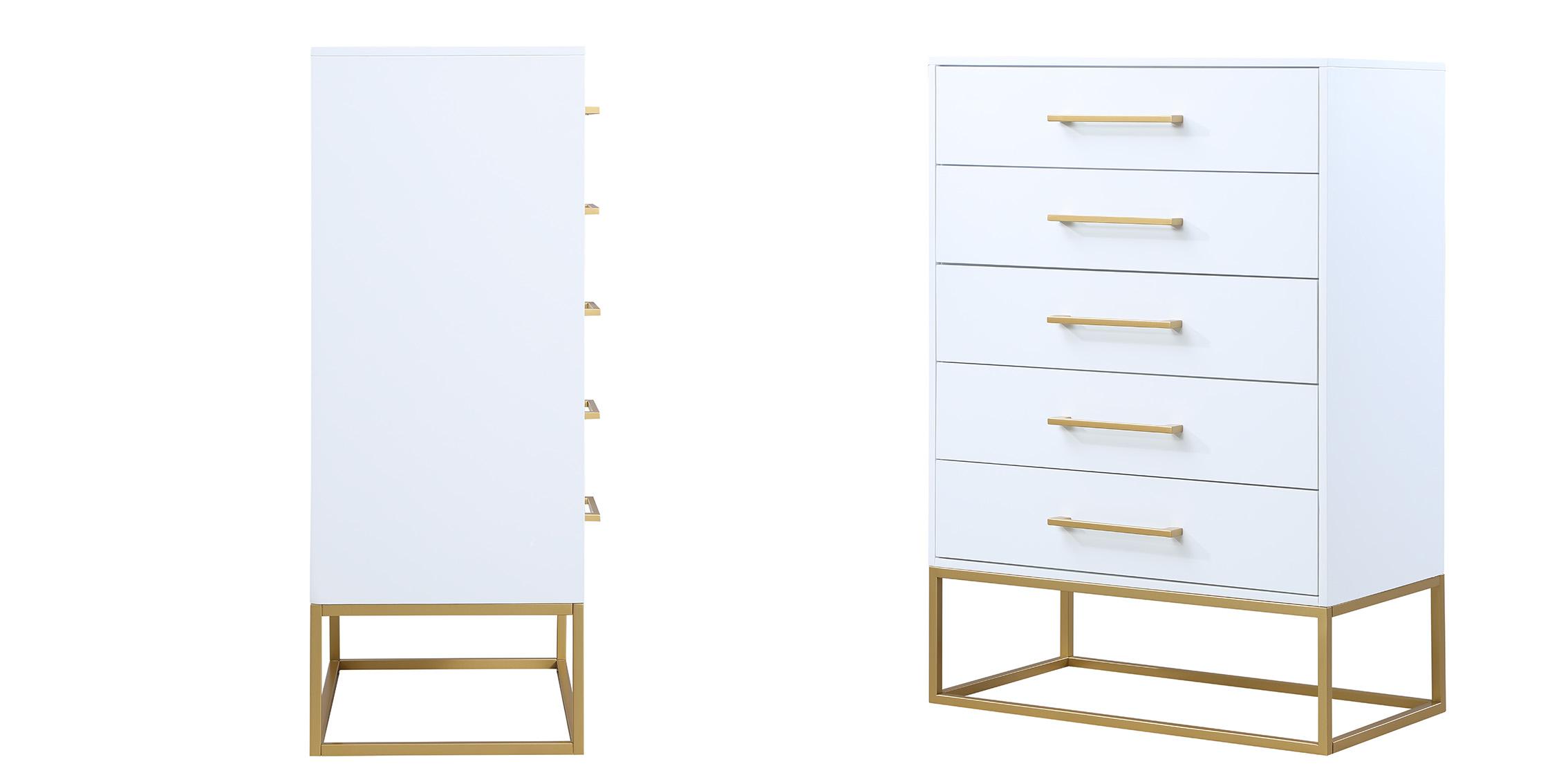 

        
Meridian Furniture MAXINE 848White-CH Chest White/Gold  094308254227
