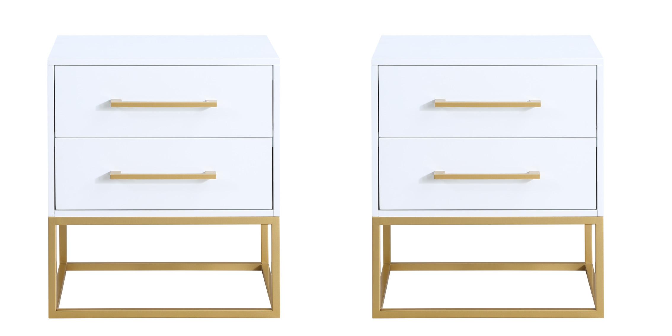 

        
Meridian Furniture MAXINE 848White-NS Nightstand Set White/Gold  094308254197

