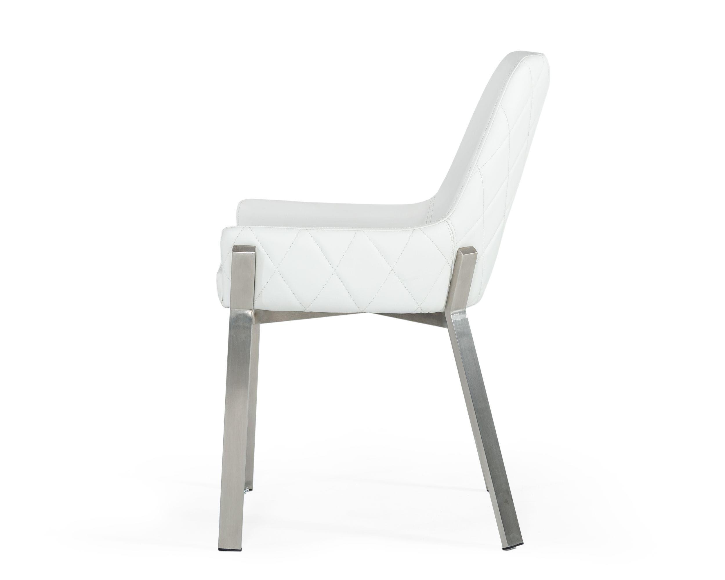

                    
VIG Furniture VGGAGA-6736CH-WHT-SS-DC-Set-2 Dining Chair Set Chrome/White Leatherette Purchase 
