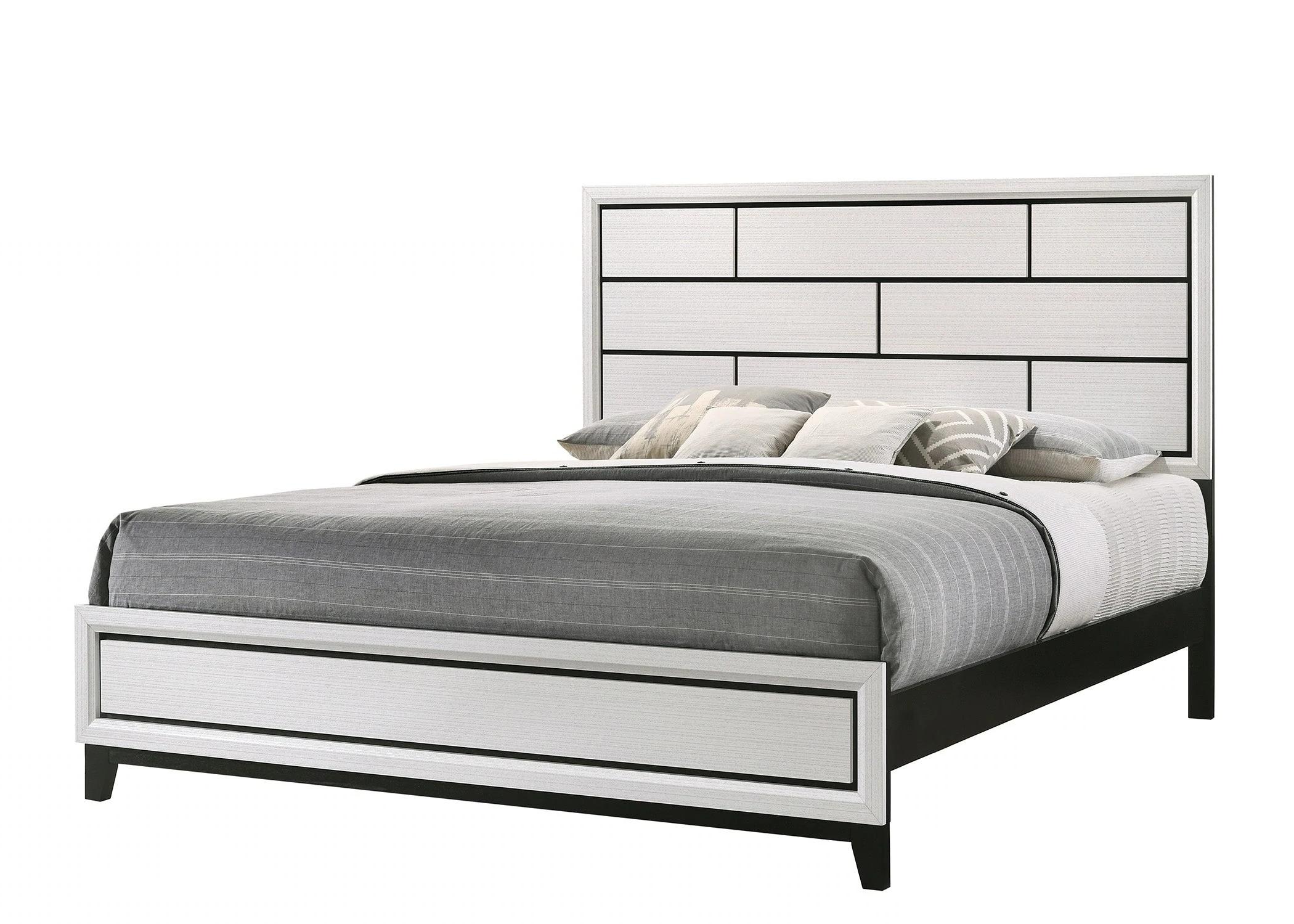 

    
White California King Size Panel Bed by Crown Mark Akerson B4610-CK-Bed
