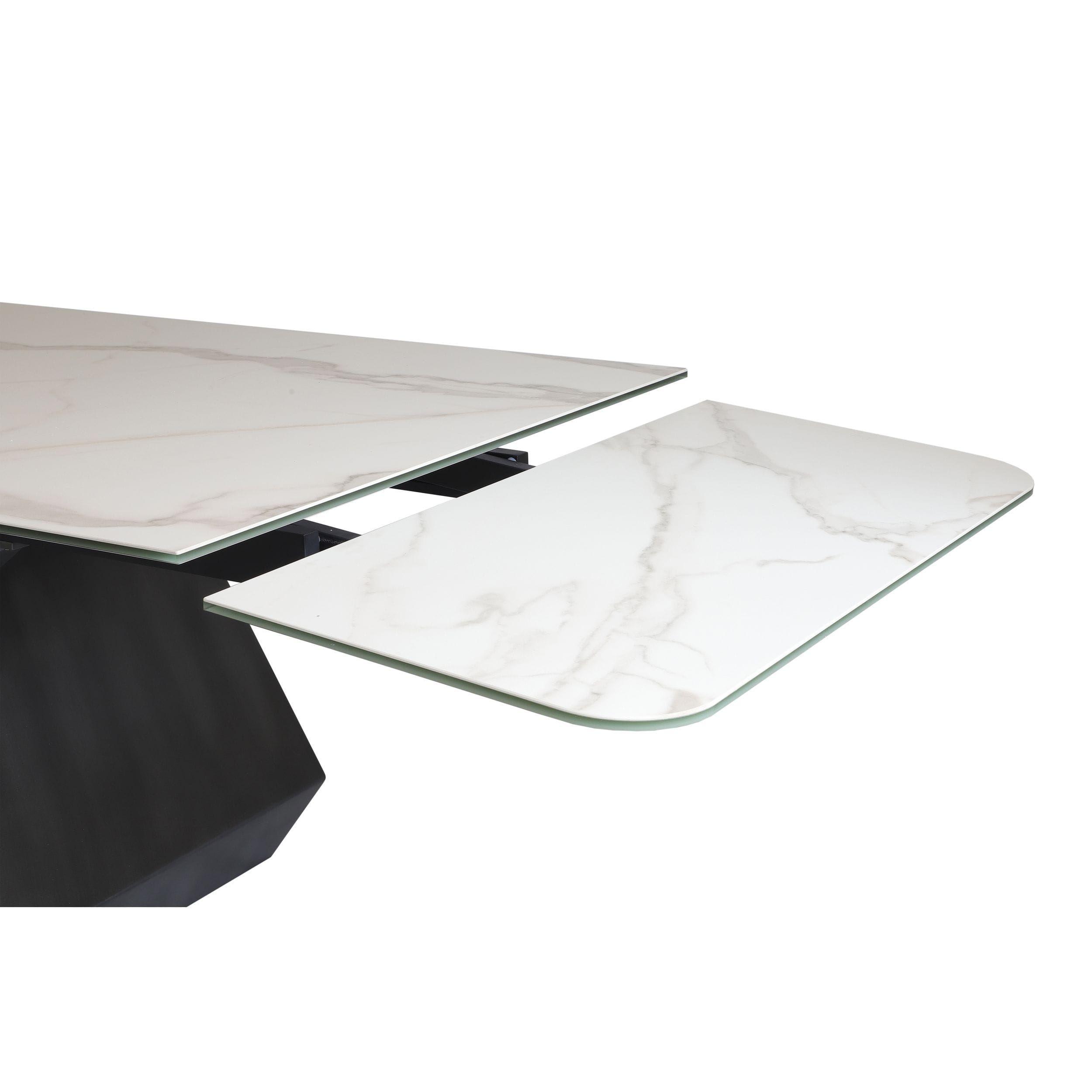 

    
White Ceramic Extendable Dining Table by VIG Modrest Howell
