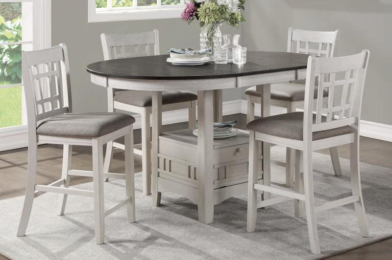 Simple, Farmhouse Counter Dining Set Hartwell 2795CG-T-4260-5pcs in White 