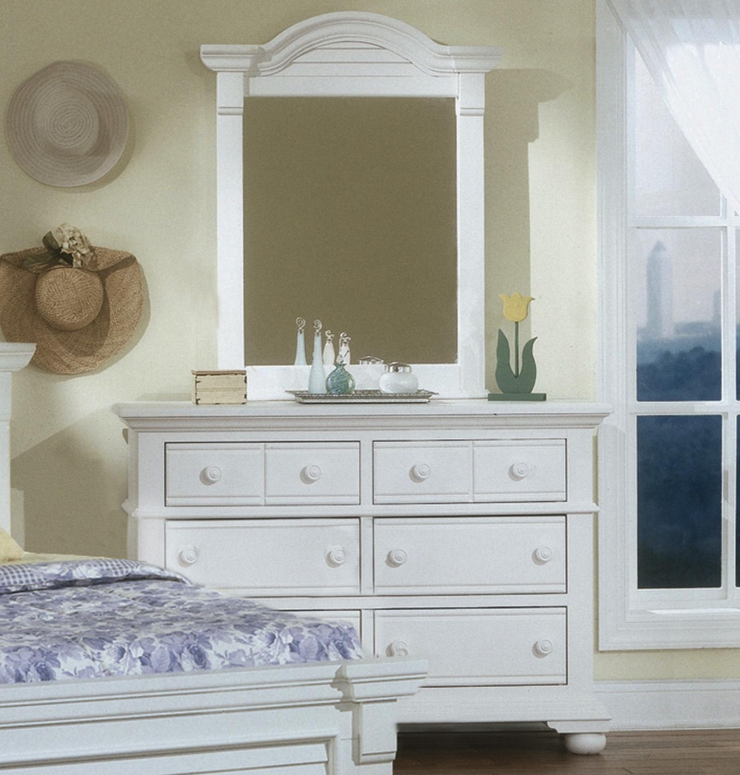 American Woodcrafters COTTAGE 6510-DDVM Dresser With Mirror