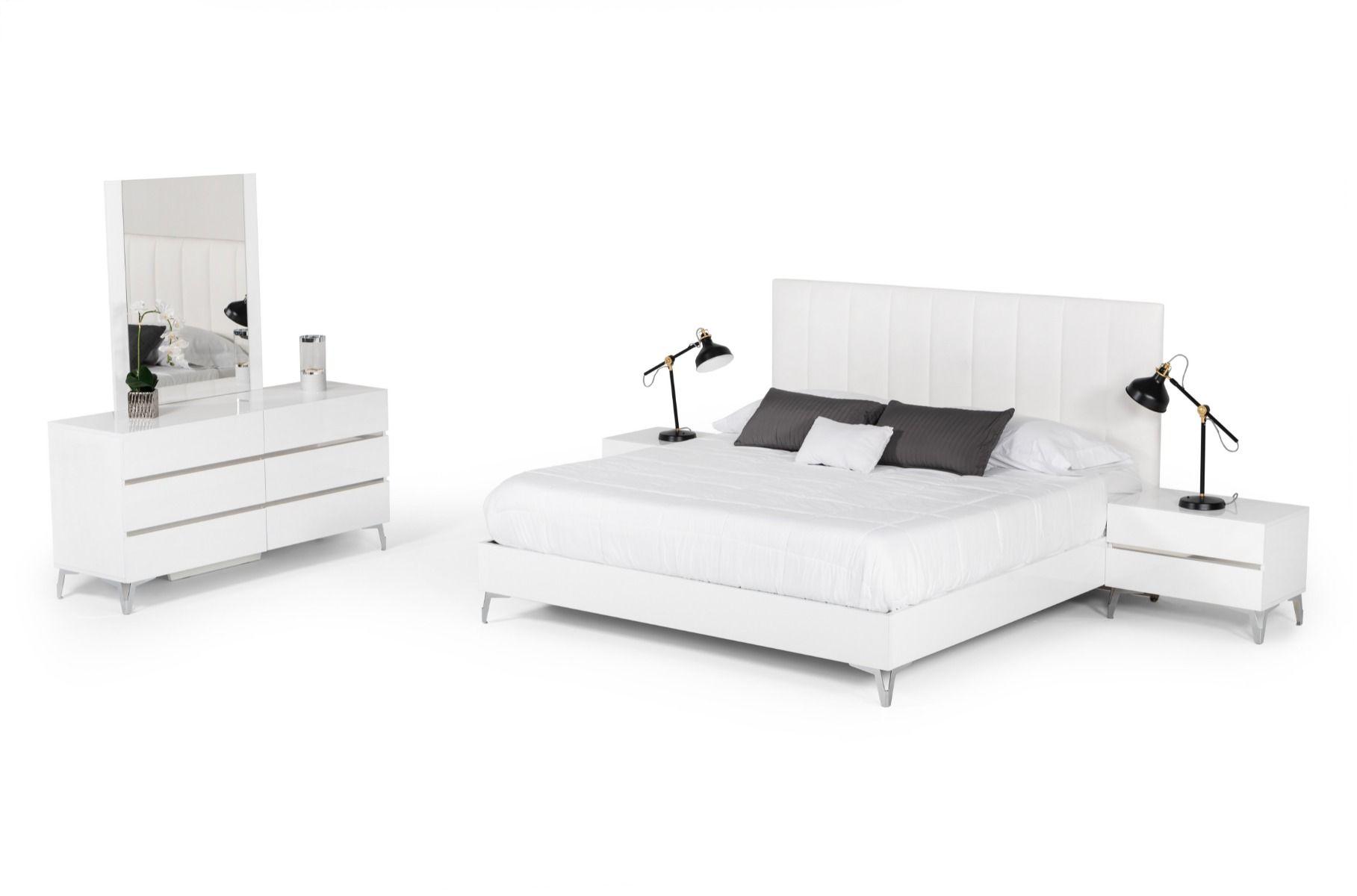 

    
White Eco Leather King Bedroom Set 5Pcs VIG Nova Domus Angela MADE IN ITALY
