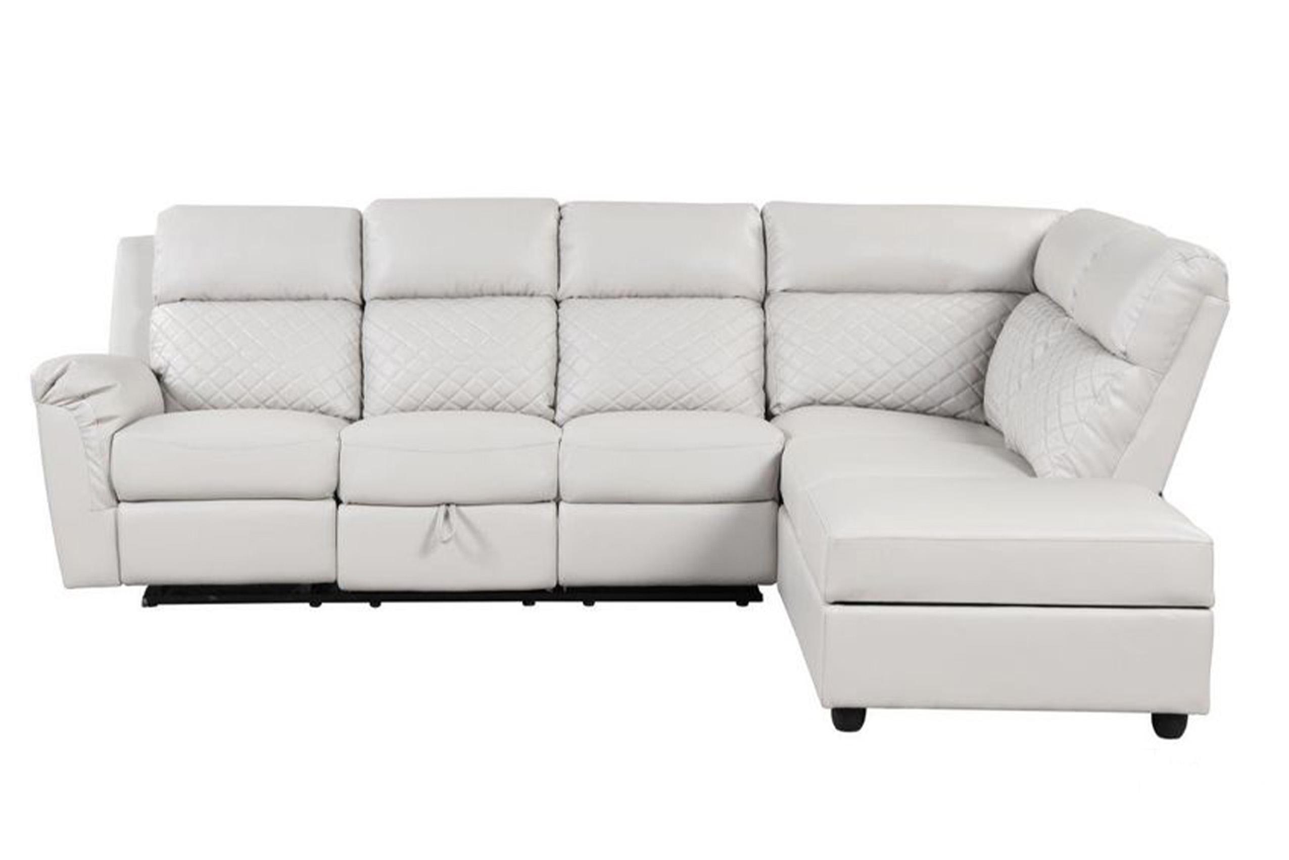 

                    
Galaxy Home Furniture CHARLOTTE-WH Recliner Sectional White Eco Leather Purchase 
