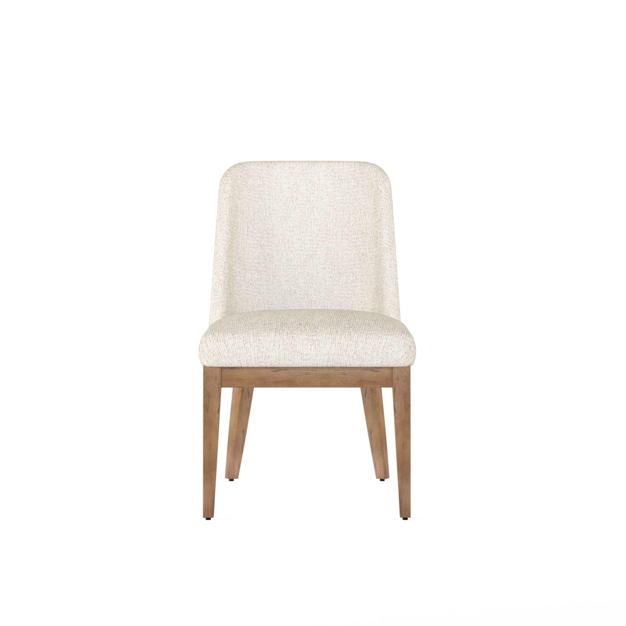 Traditional, Casual Dining Chair Set Portico 323204-3335 in White, Brown 