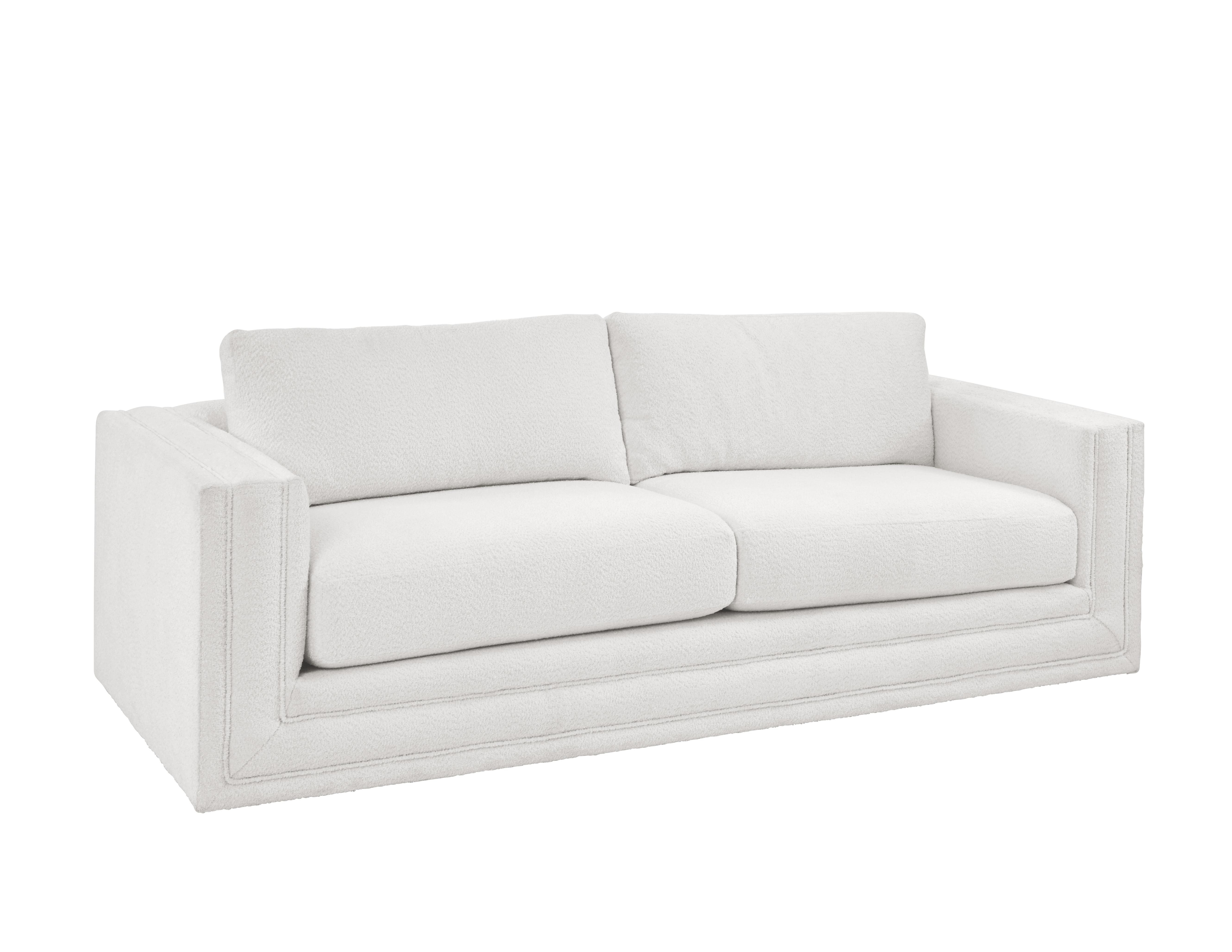 

    
White Fabric Upholstered Sofa by A.R.T. Furniture Hockney
