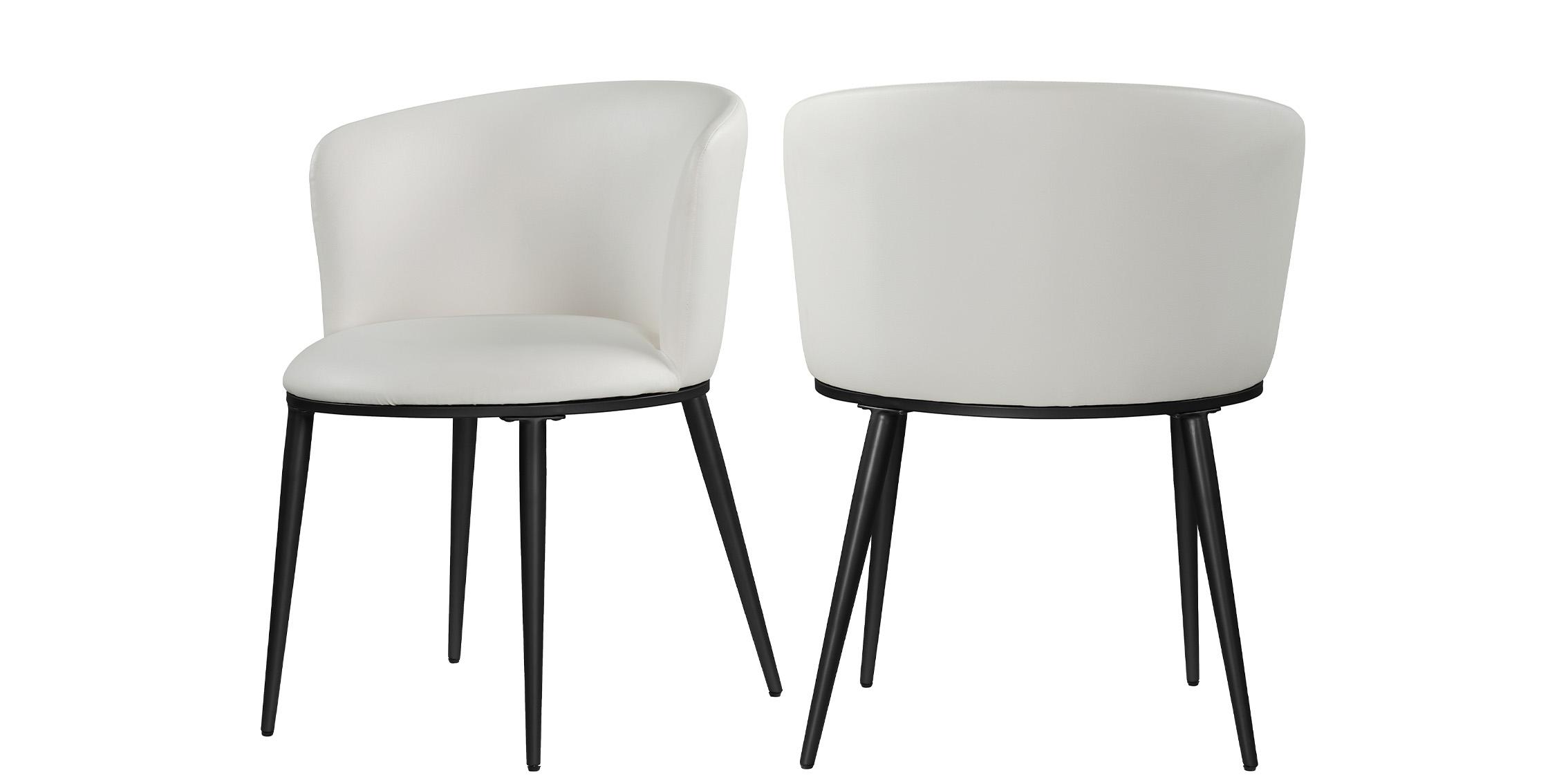 

    
White Faux Leather Dining Chair Set 2Pcs SKYLAR 966White-C Meridian Contemporary
