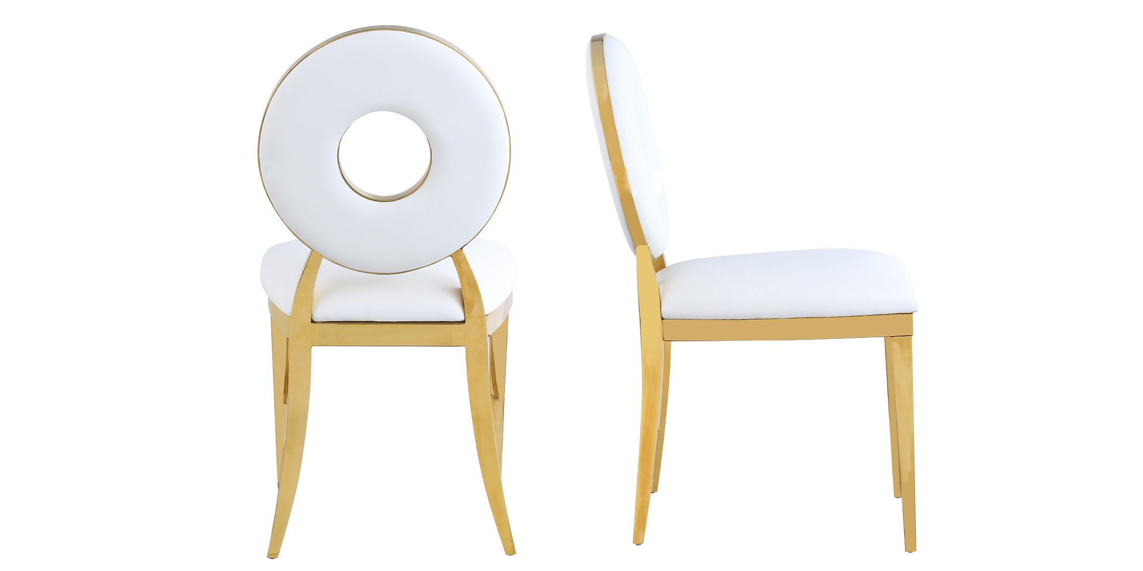 

    
Meridian Furniture CAROUSEL 858White-C Dining Chair Set White/Gold 858White-C
