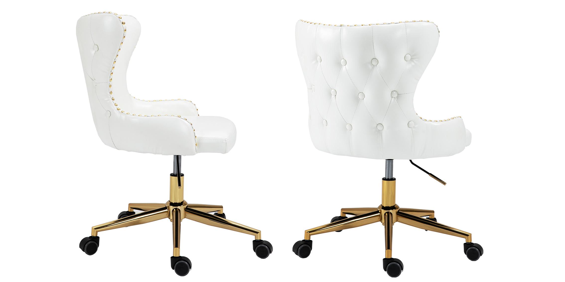 

    
Meridian Furniture HENDRIX 167White Office Chair White/Gold 167White
