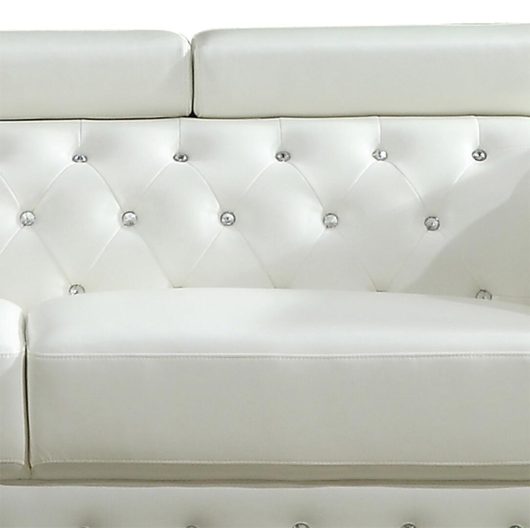 

        
Cosmos Furniture Charlise Sofa and Loveseat Set White Faux Leather 810053740187
