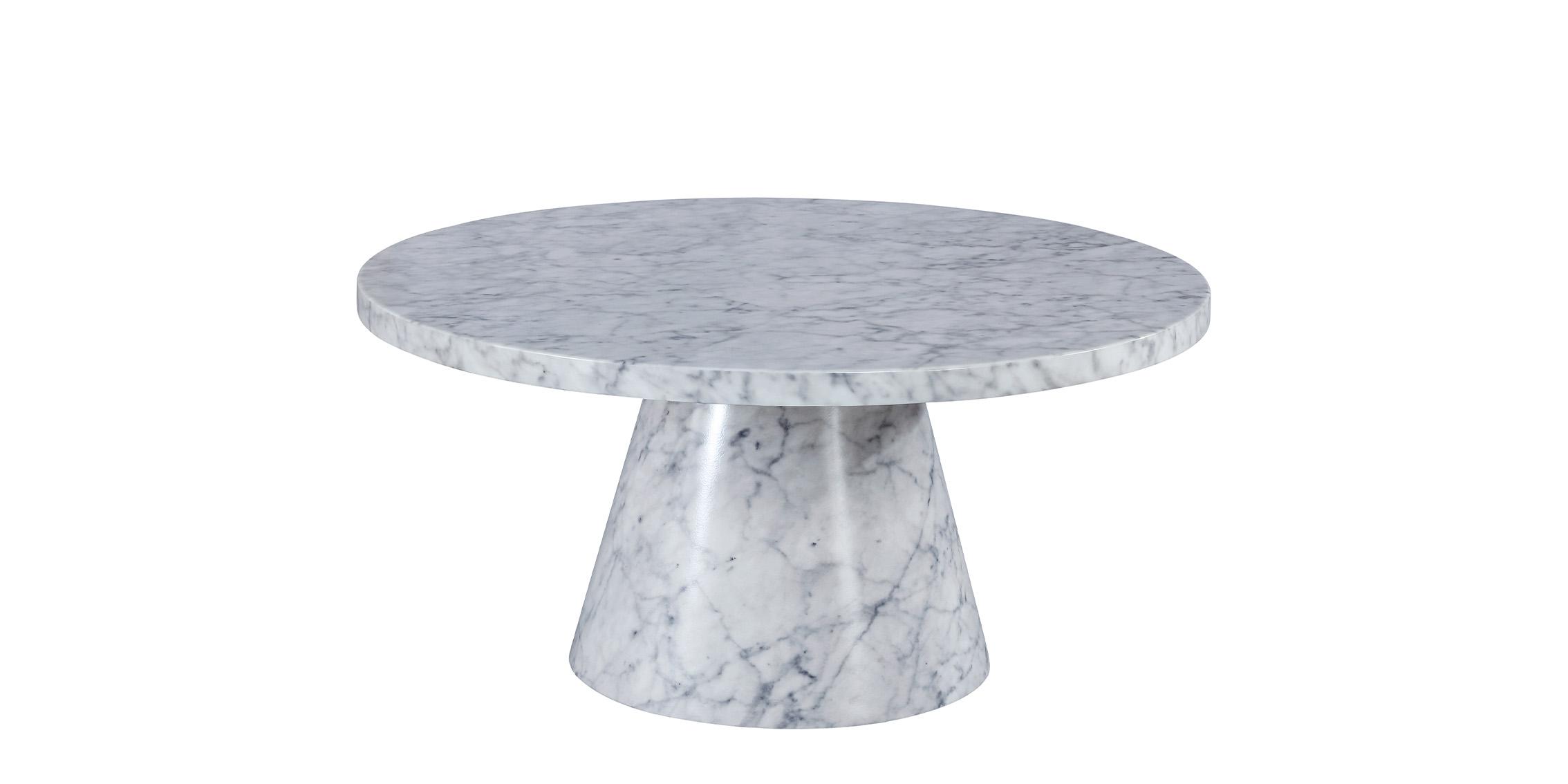 

    
White Faux Marble 36" Round Coffee Table OMNI 274-CT Meridian Contemporary
