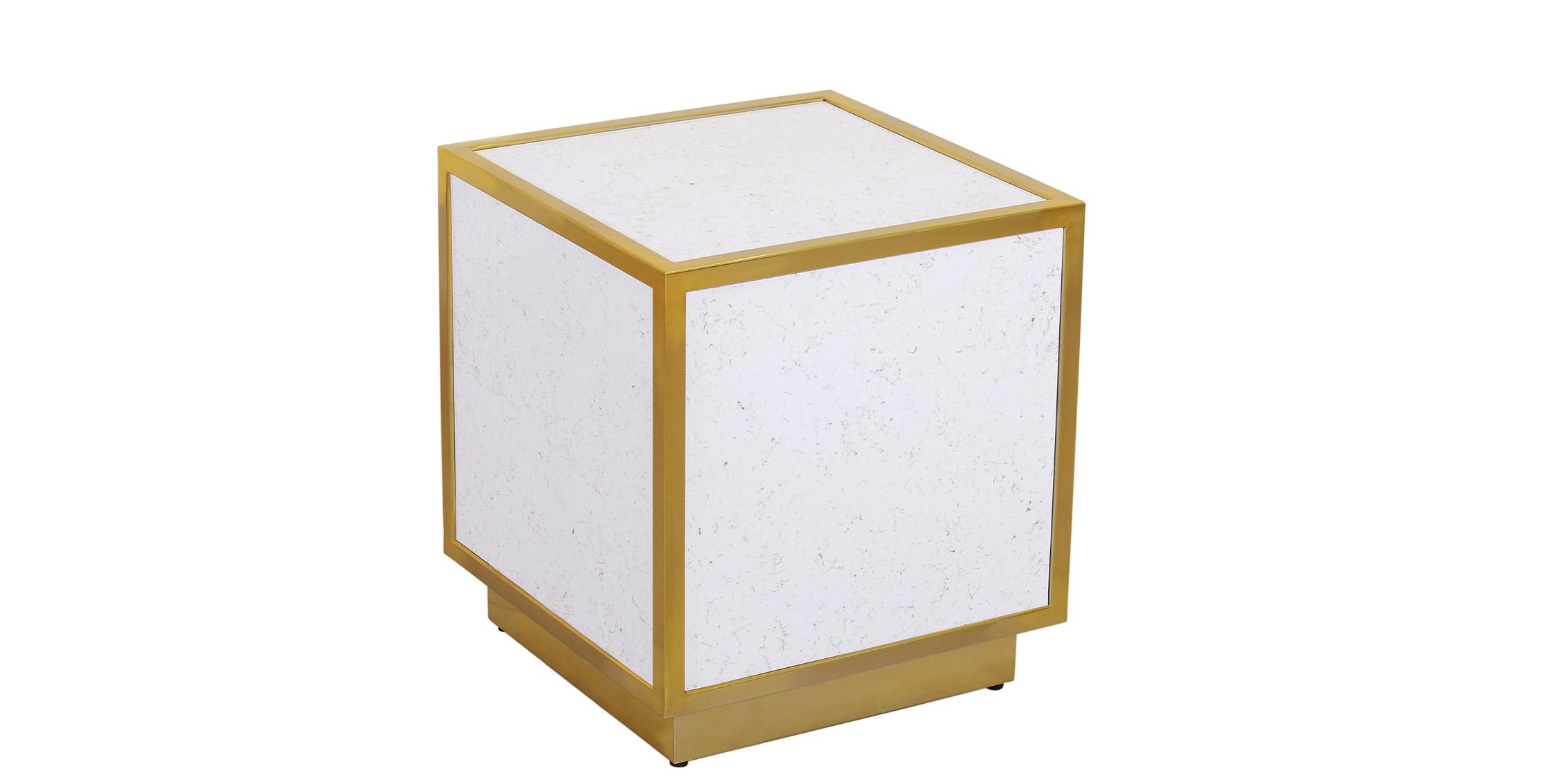 

        
094308250212White Faux Marble & Gold Coffee Table Set 2 Pcs GLITZ 242-CT Meridian Modern
