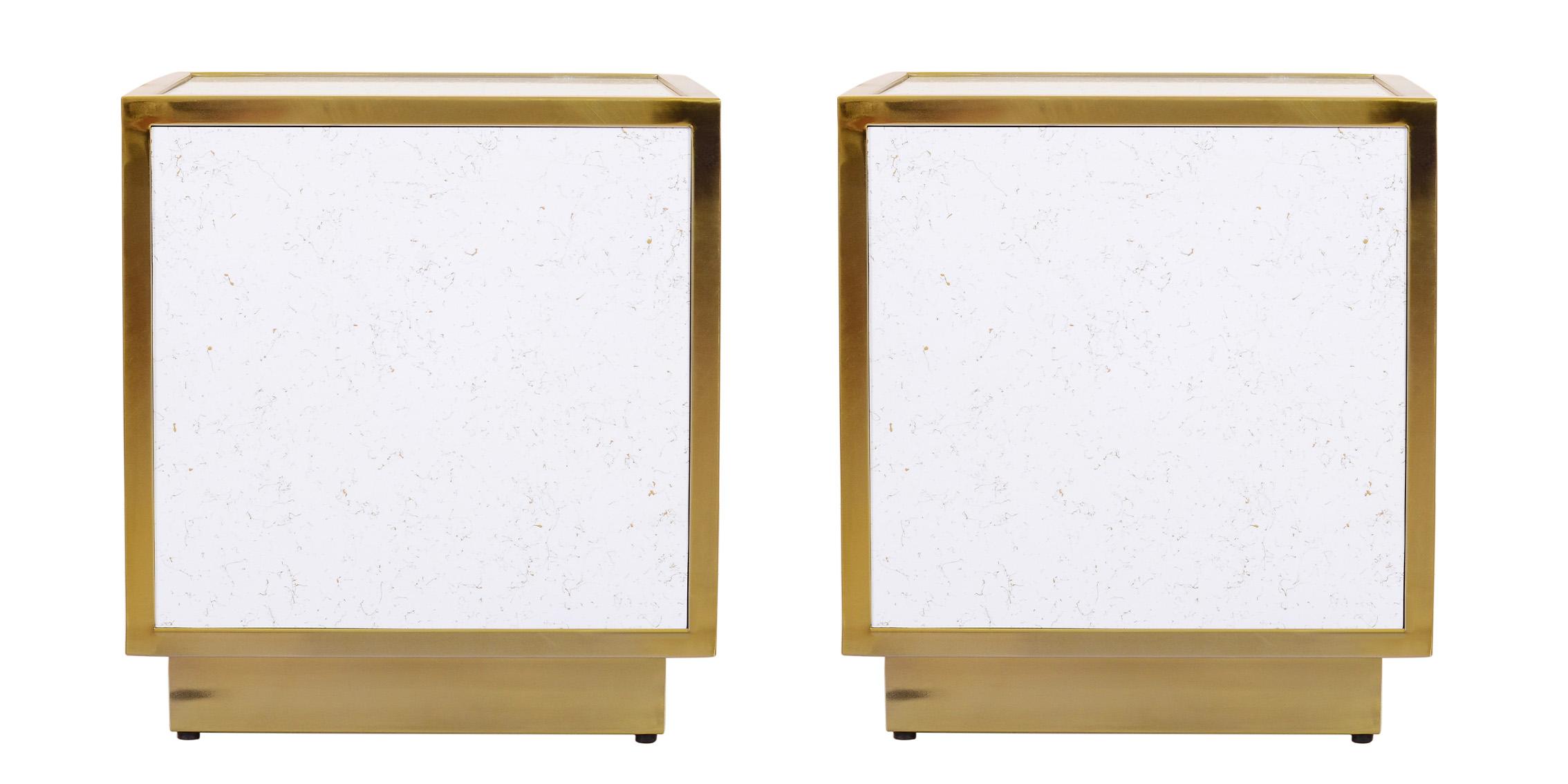 

        
Meridian Furniture GLITZ 242-ET-Set End Table Set White/Gold  094308250229

