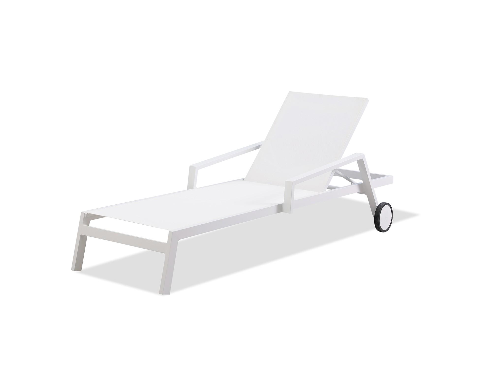 Modern Outdoor Chaise CL1534-WHT Bondi CL1534-WHT in White textiline