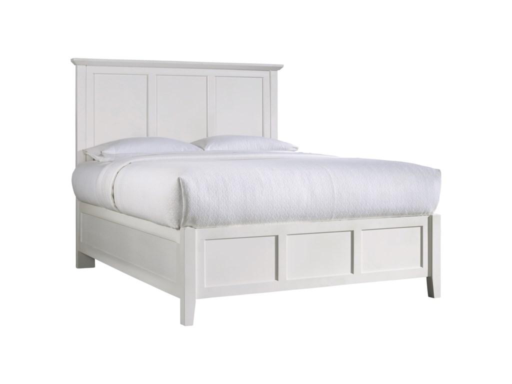 Contemporary Panel Bed PARAGON 4NA4L6 in White 