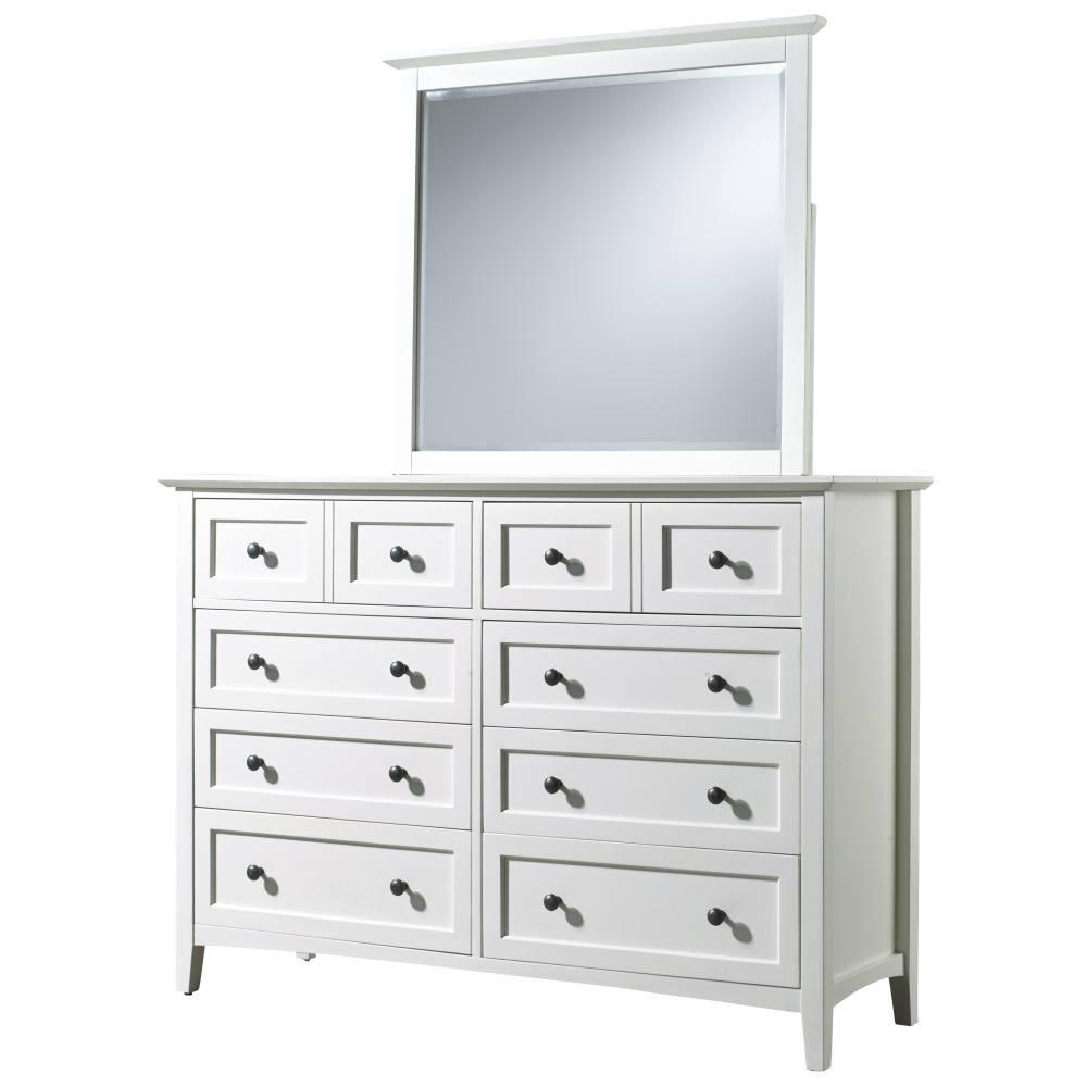 

    
 Shop  White Finish Shaker Style King Panel Bedroom Set 5Pcs w/ Chest PARAGON by Modus Furniture
